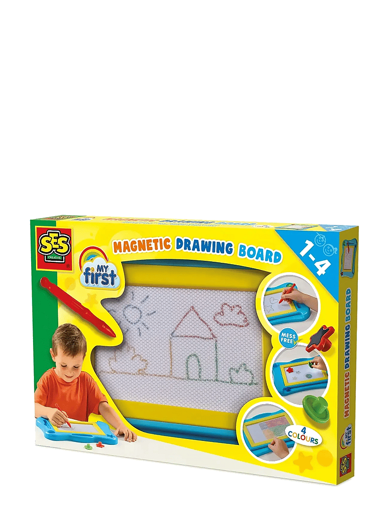 SES Creative - My First - Magnetic Drawing Board with Colours - joonistustahvlid - multi - 1