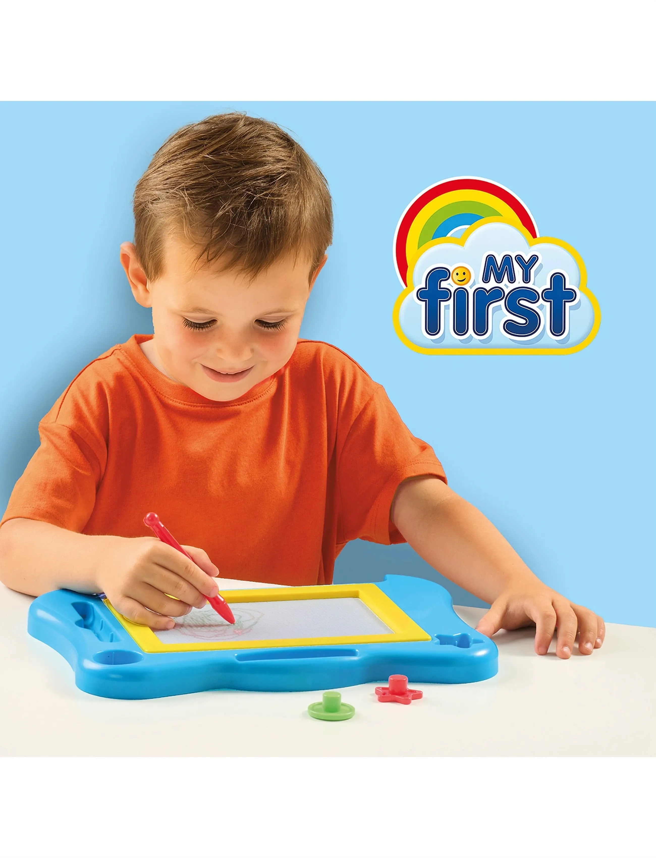 SES Creative My First - Magnetic Drawing Board With Colours, One Size, Multi/patterned, Tegning > Tegnebrætter, Børn