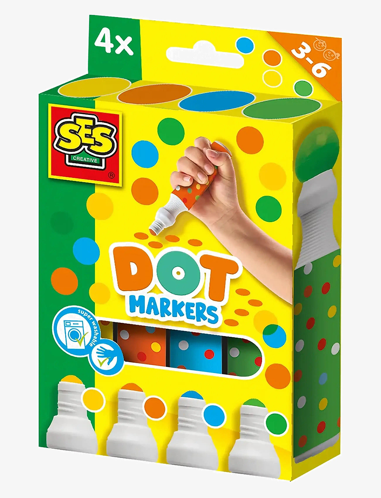SES Creative - Dot Markers - 4 Colours XXL - crayons - multi - 1