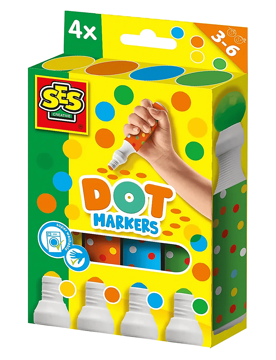 SES Creative - Dot Markers - 4 Colours XXL - bleistifte - multi - 1