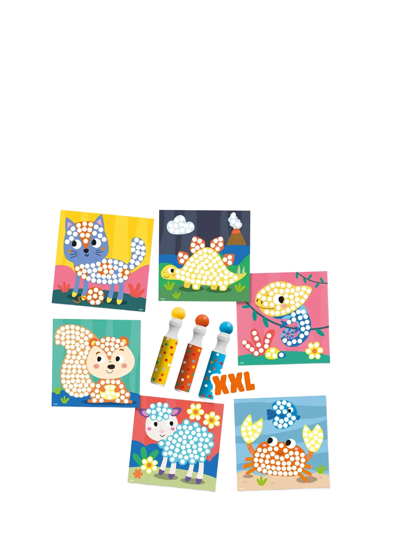 SES Creative - Dot Markers - 3 Colours XXL - Activity Cards - värvimis- & käsitööraamatud - multi - 1