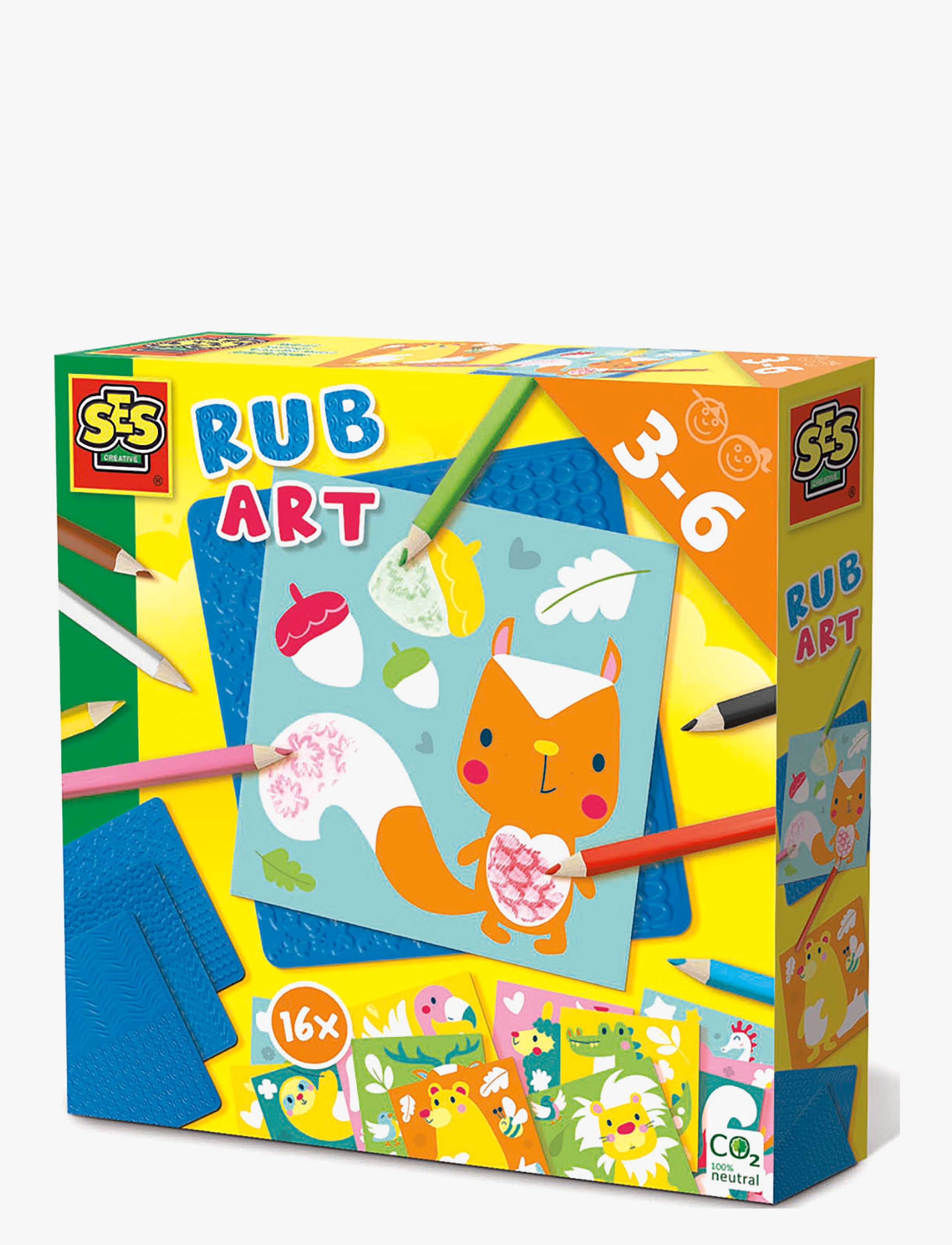 SES Creative Rub Art, Børn, Coloring & Craft Books, Multi/mønstret, Str: ONE SIZE