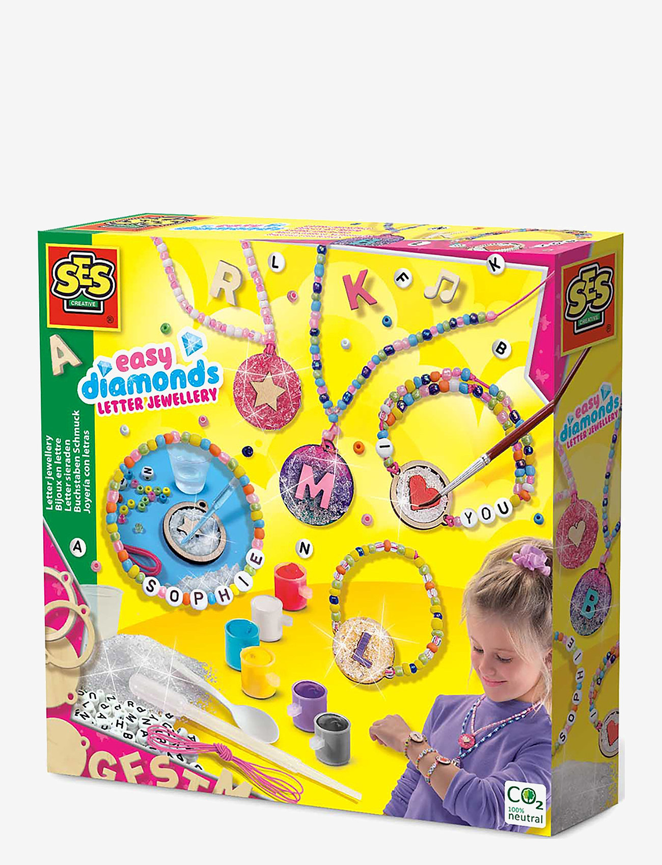 SES Creative - Easy diamonds - Letter jewellery - smykker & accessories - multi - 0