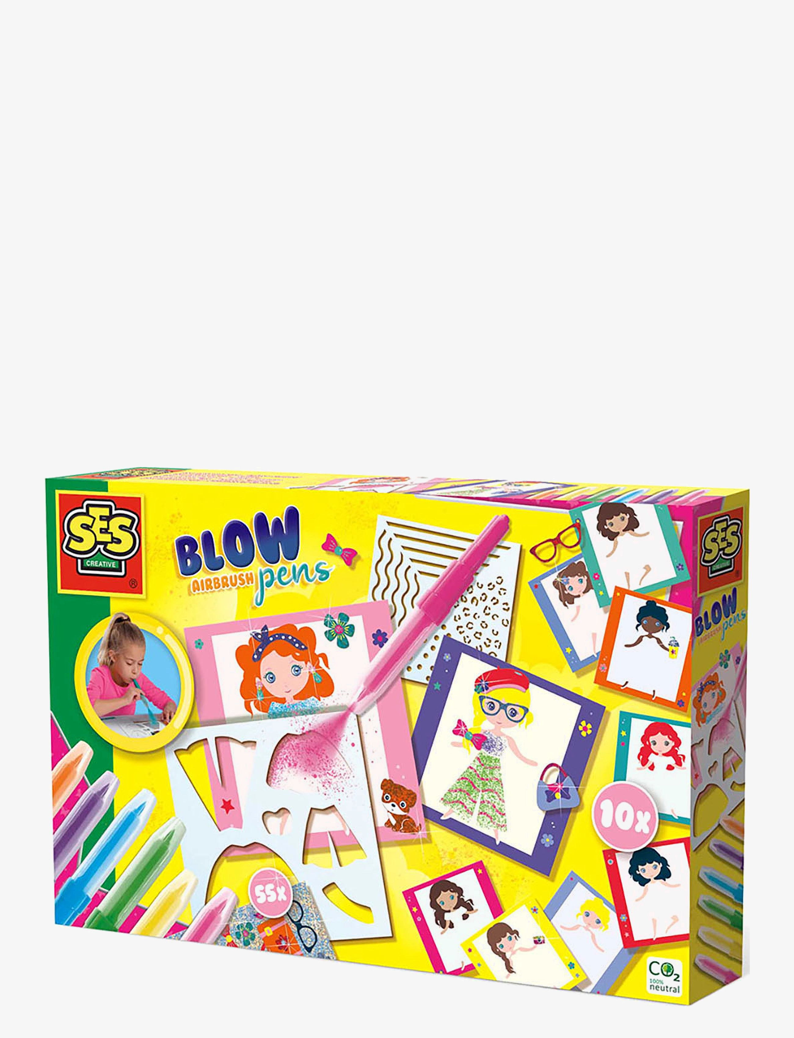 SES Creative Blow Airbrush Pens Fashion Designer, One Size, Craft, Mehrfarbig/gemustert - Craft Sets, Kinder