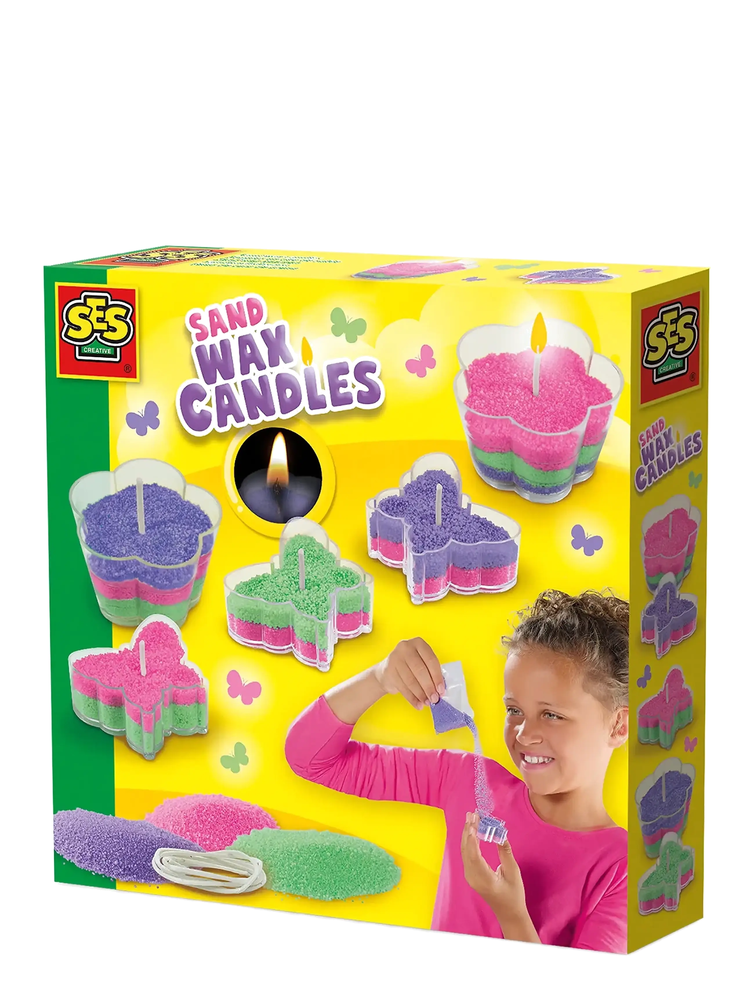 SES Creative Sand Wax Candles - Flowers and Butterflies - Rita & Pyssla - MULTI / multi