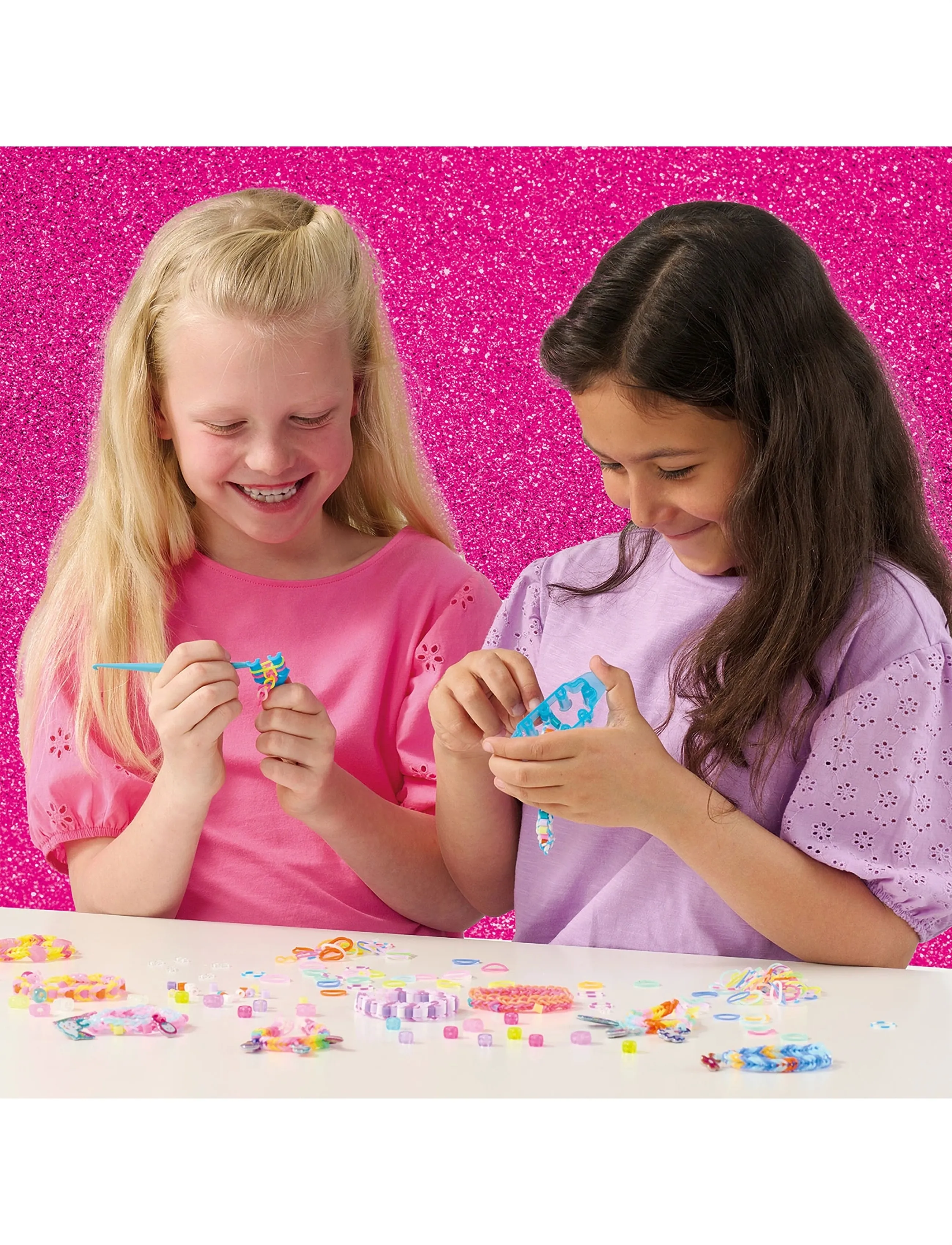 SES Creative Loom Bracelets Unicorns, One Size, Craft, Rosa - Craft Sets, Kinder