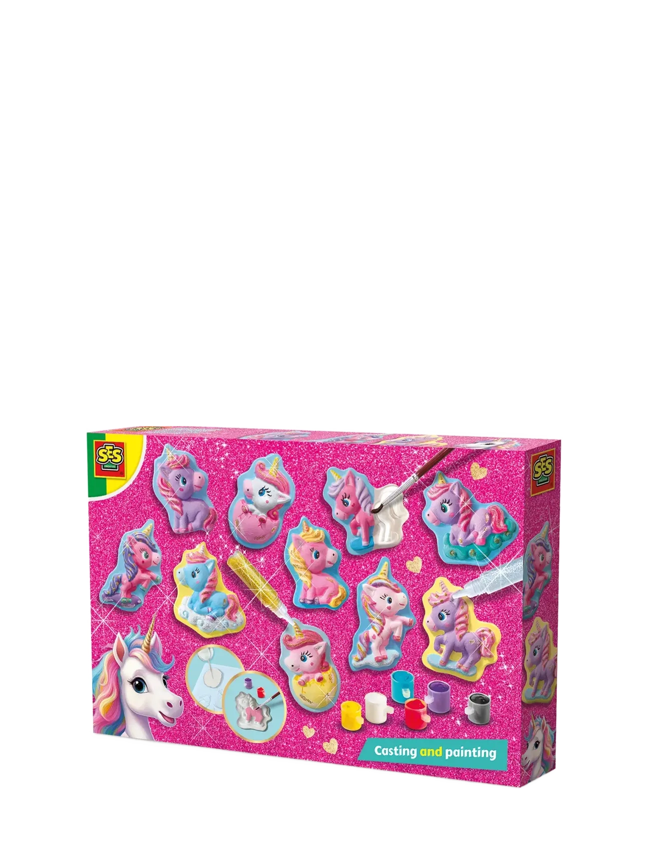 SES Creative - Casting & Painting - Baby Unicorns - bastelset - pink - 1