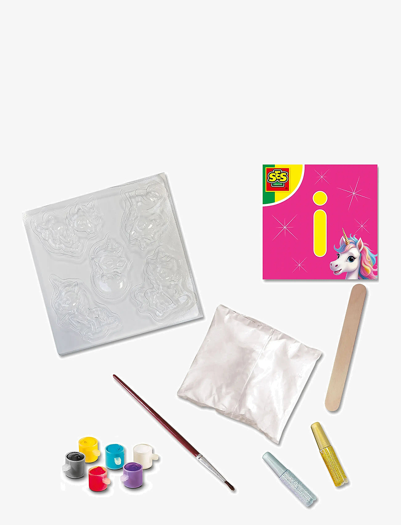 SES Creative - Casting & Painting - Baby Unicorns - kit de loisirs créatifs - pink - 2