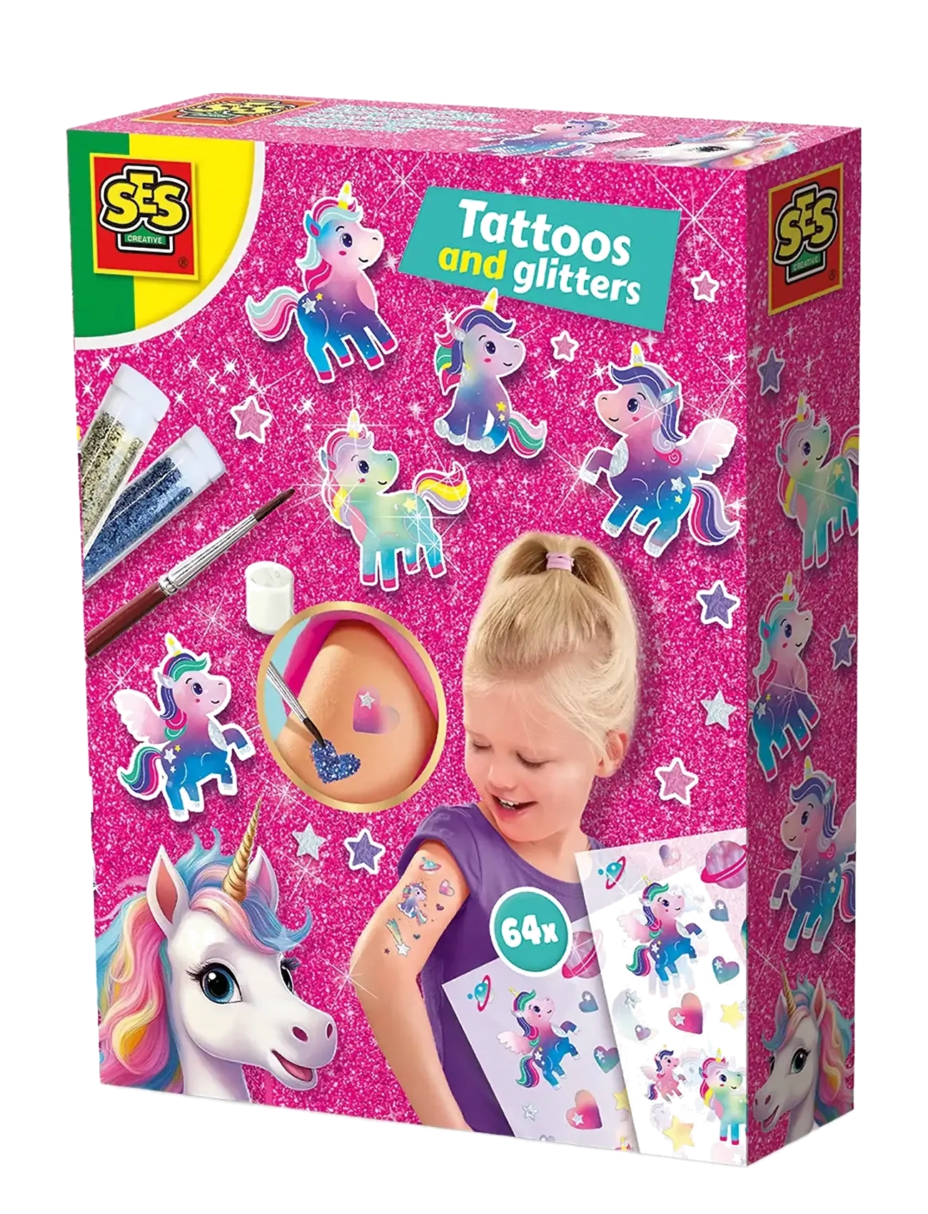 SES Creative Tattoos and Glitter - Unicorn - Loovus - MULTI / multi