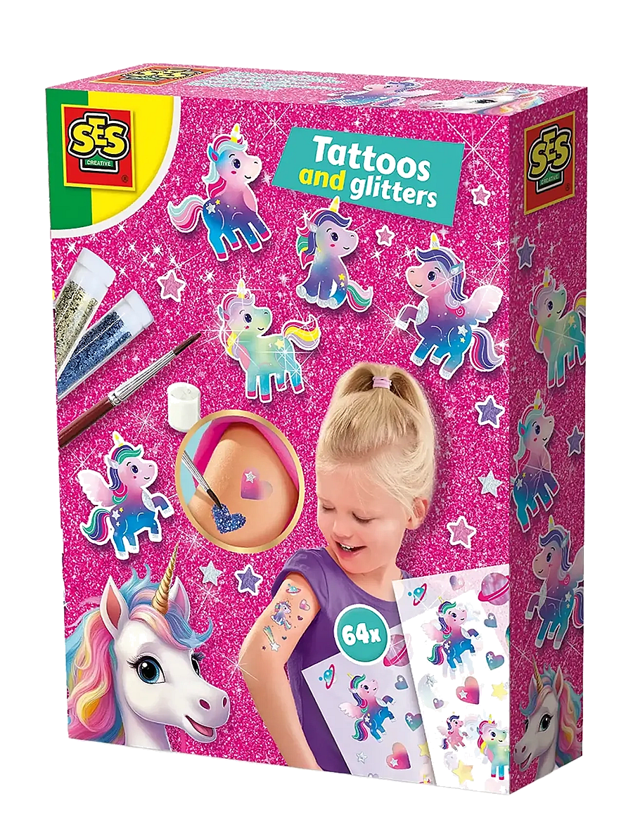 SES Creative - Tattoos and Glitter - Unicorn - tattoos - multi - 1
