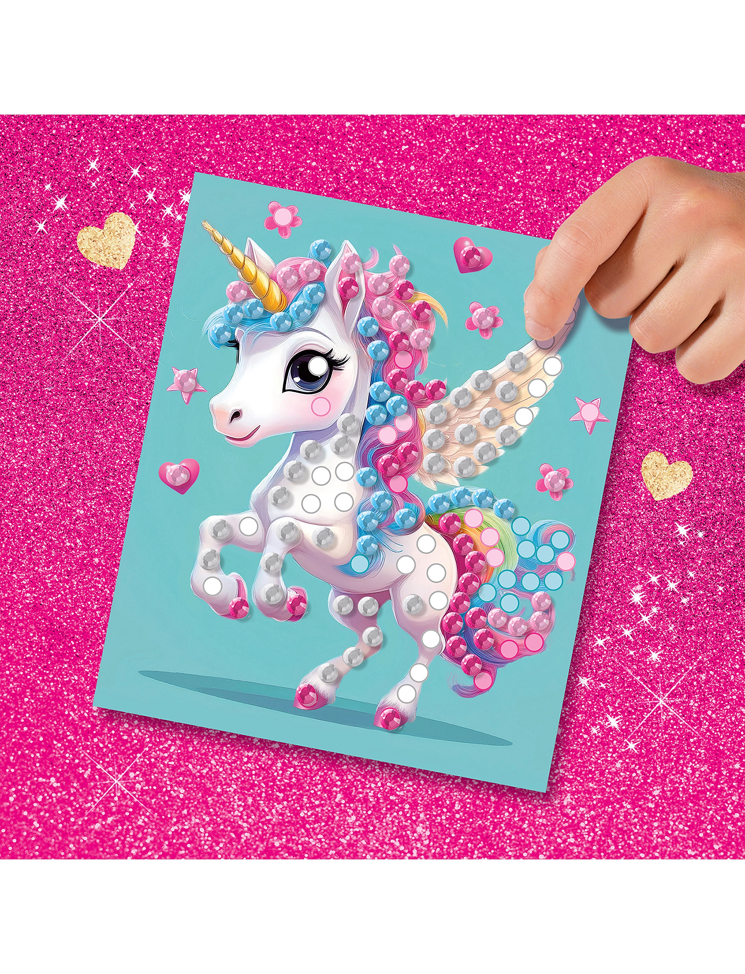 SES Creative Diamond Painting Unicorn, One Size, Craft, Mehrfarbig/gemustert - Craft Sets, Kinder