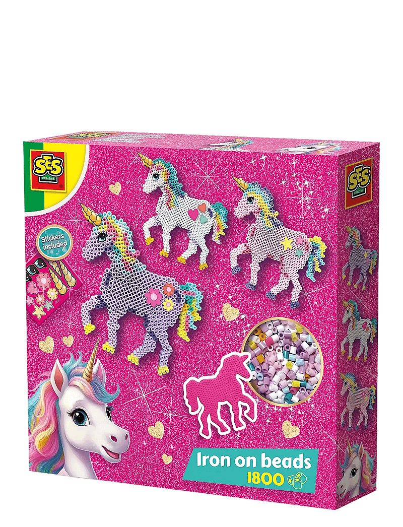 SES Creative - Iron on Beads - Unicorn - käsitöökomplekt - multi - 1