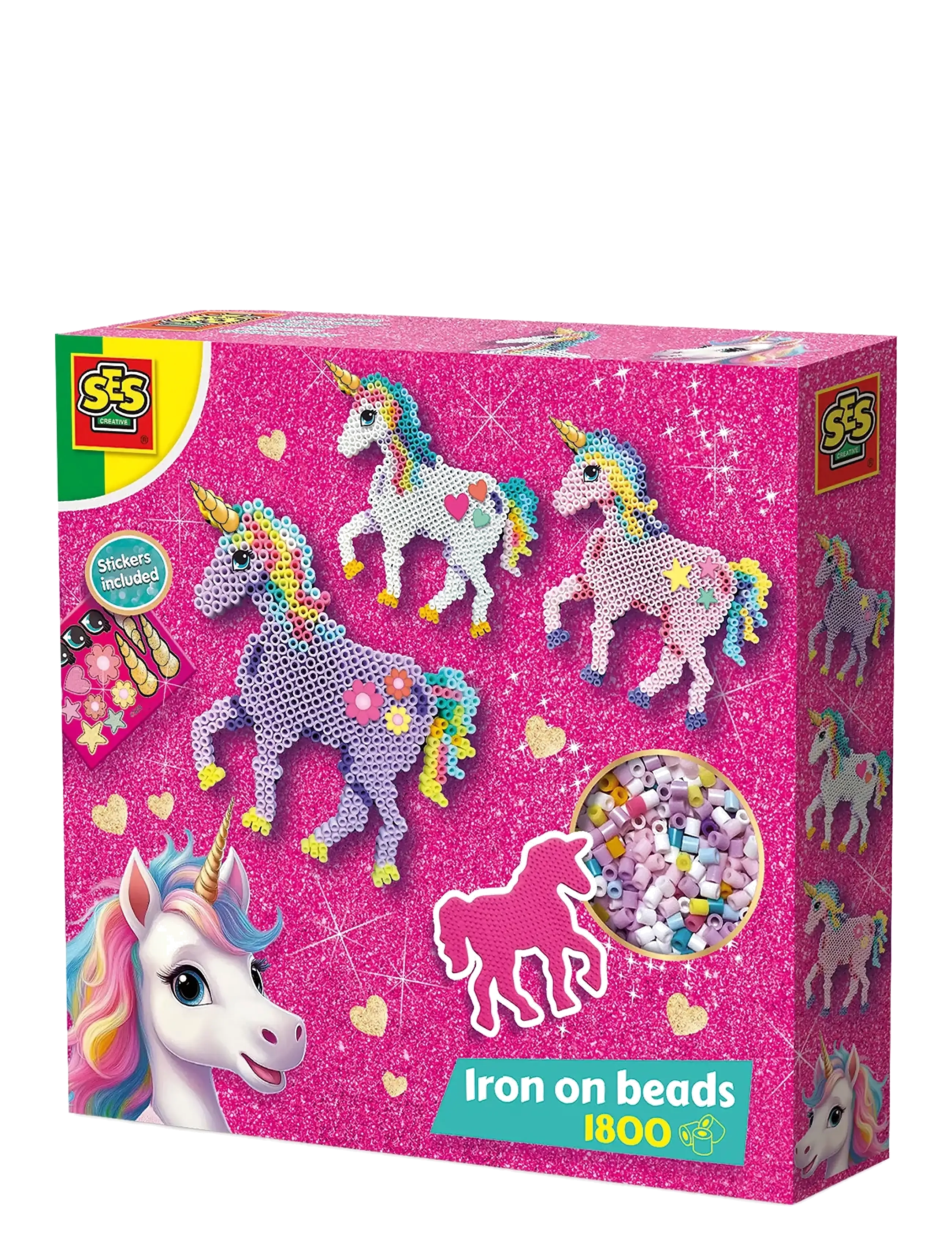 SES Creative Iron on Beads - Unicorn - Rita & Pyssla - MULTI / multi
