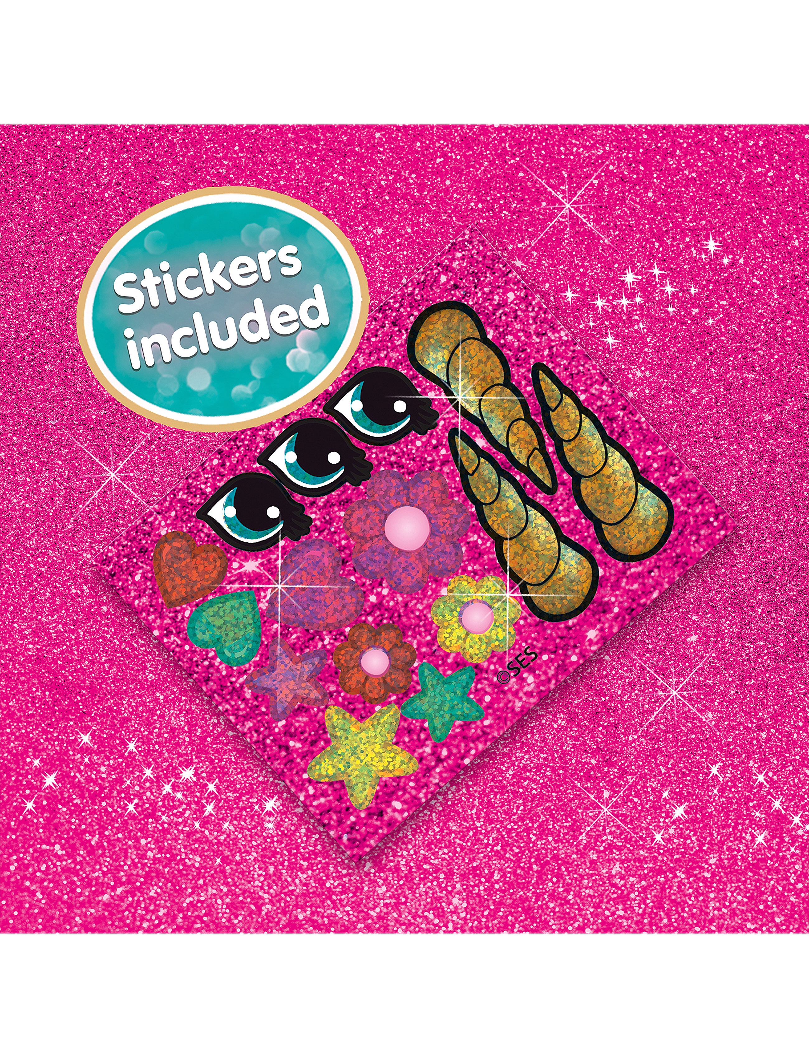 SES Creative Iron On Beads Unicorn, Craft Sæt, Multi/mønstret, Str: ONE SIZE