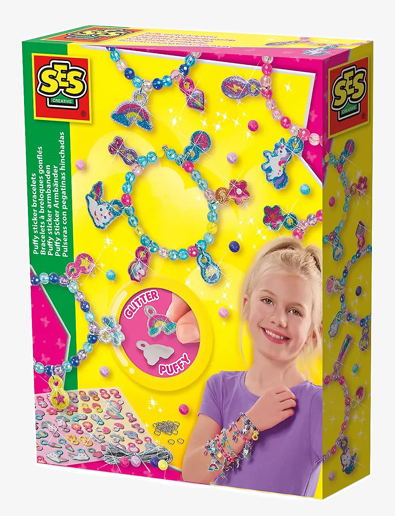 SES Creative - Puffy Sticker Bracelets - käsitöökomplekt - multi - 1