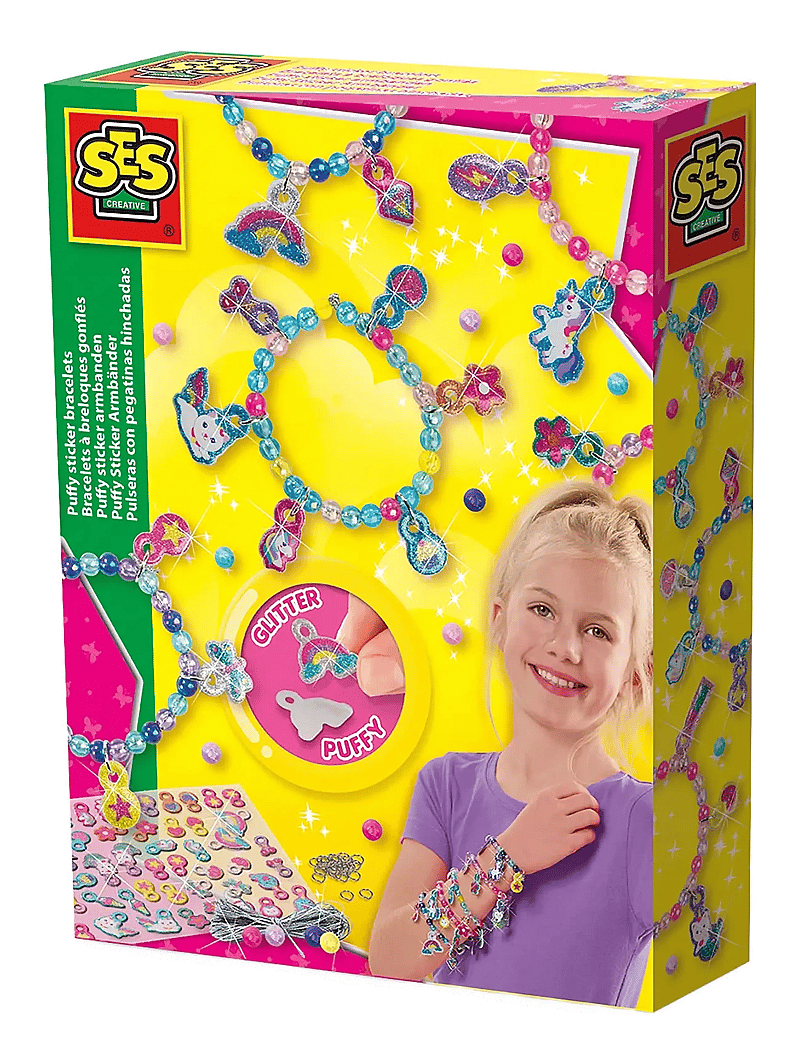 SES Creative - Puffy Sticker Bracelets - käsitöökomplekt - multi - 1