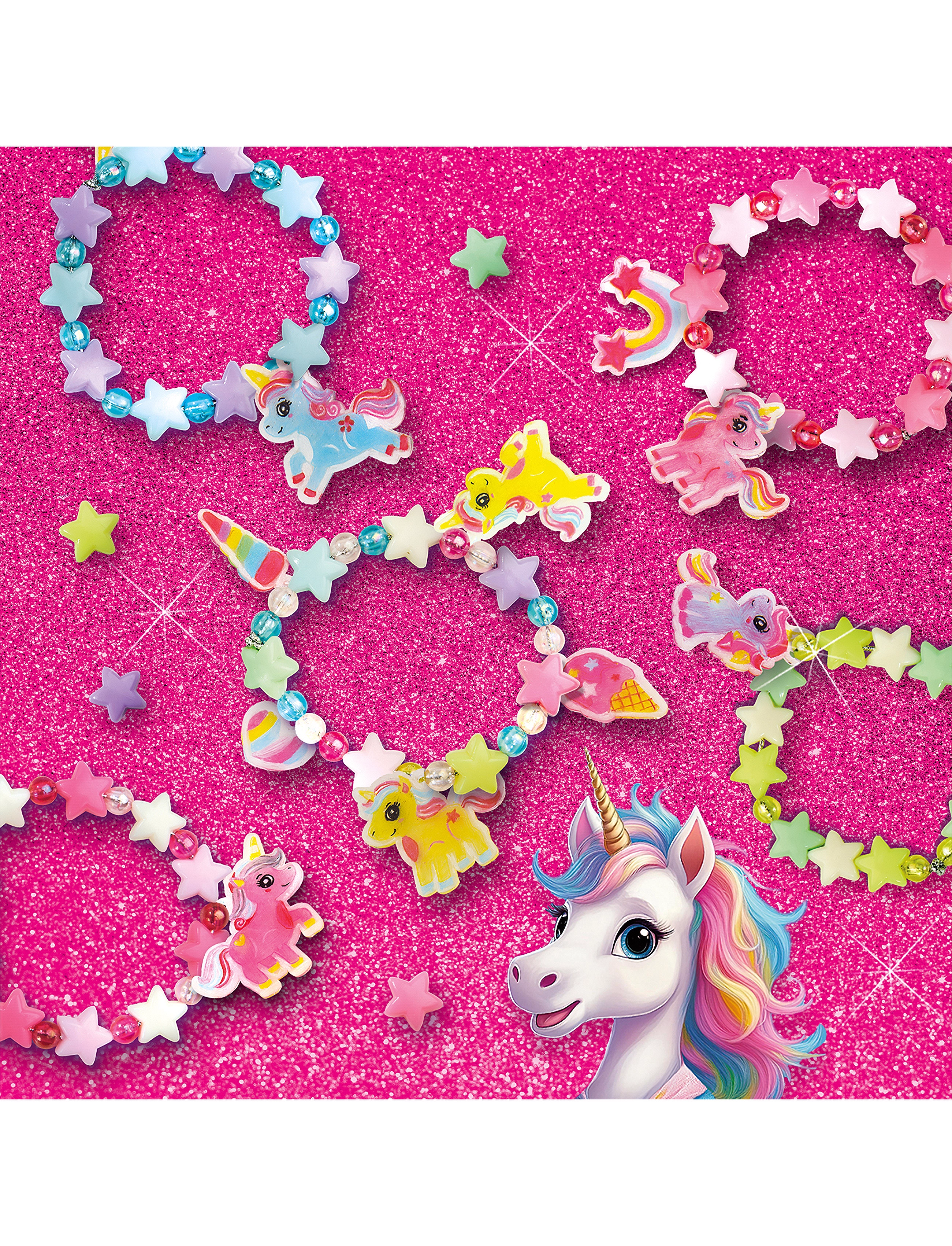 SES Creative Shrink Film - Unicorn Charm Bracelets, One Size, Multi/patterned, Håndværk > Smykker & Tilbehør, Børn