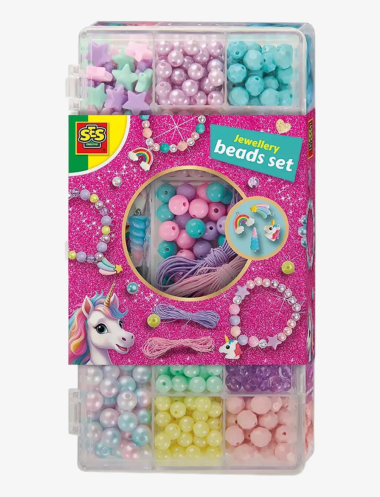SES Creative - Jewellery - Unicorn Beads Set - kreasæt - multi - 1