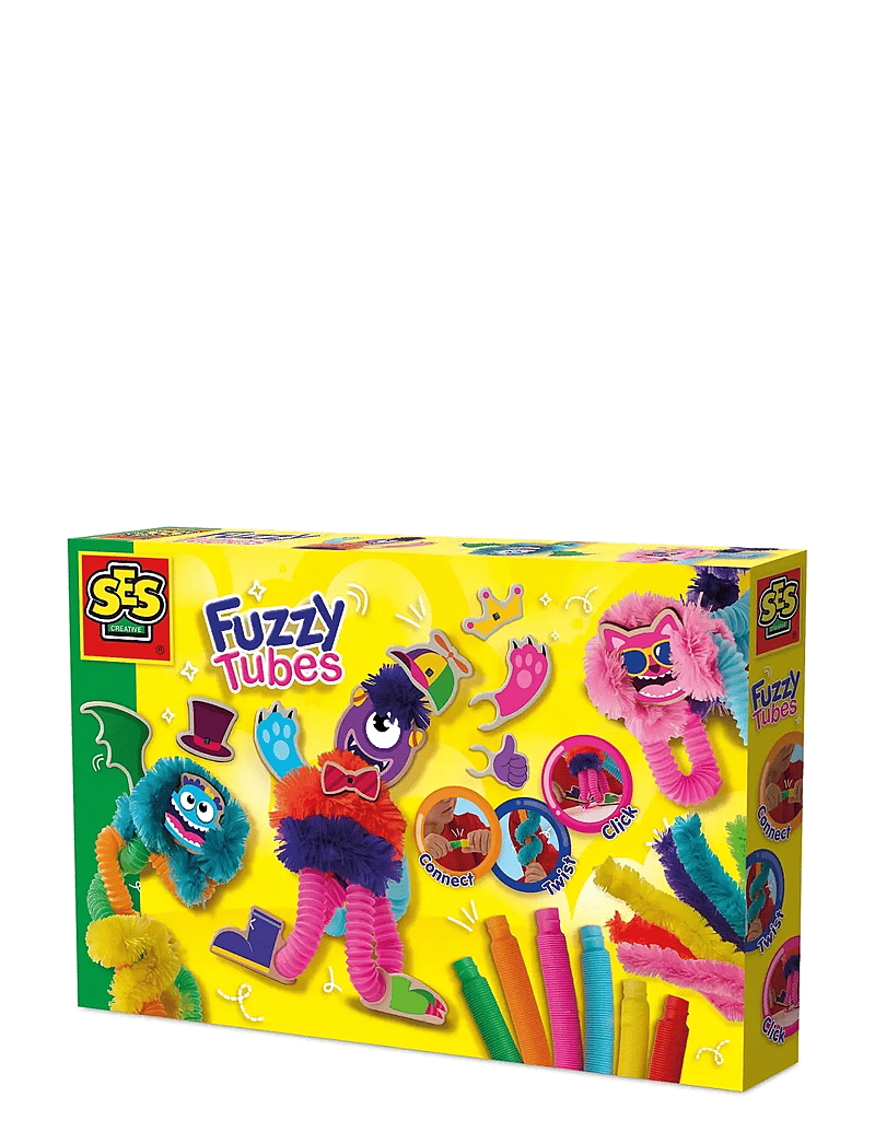 SES Creative - Fuzzy Tubes - käsitöökomplekt - multi - 1
