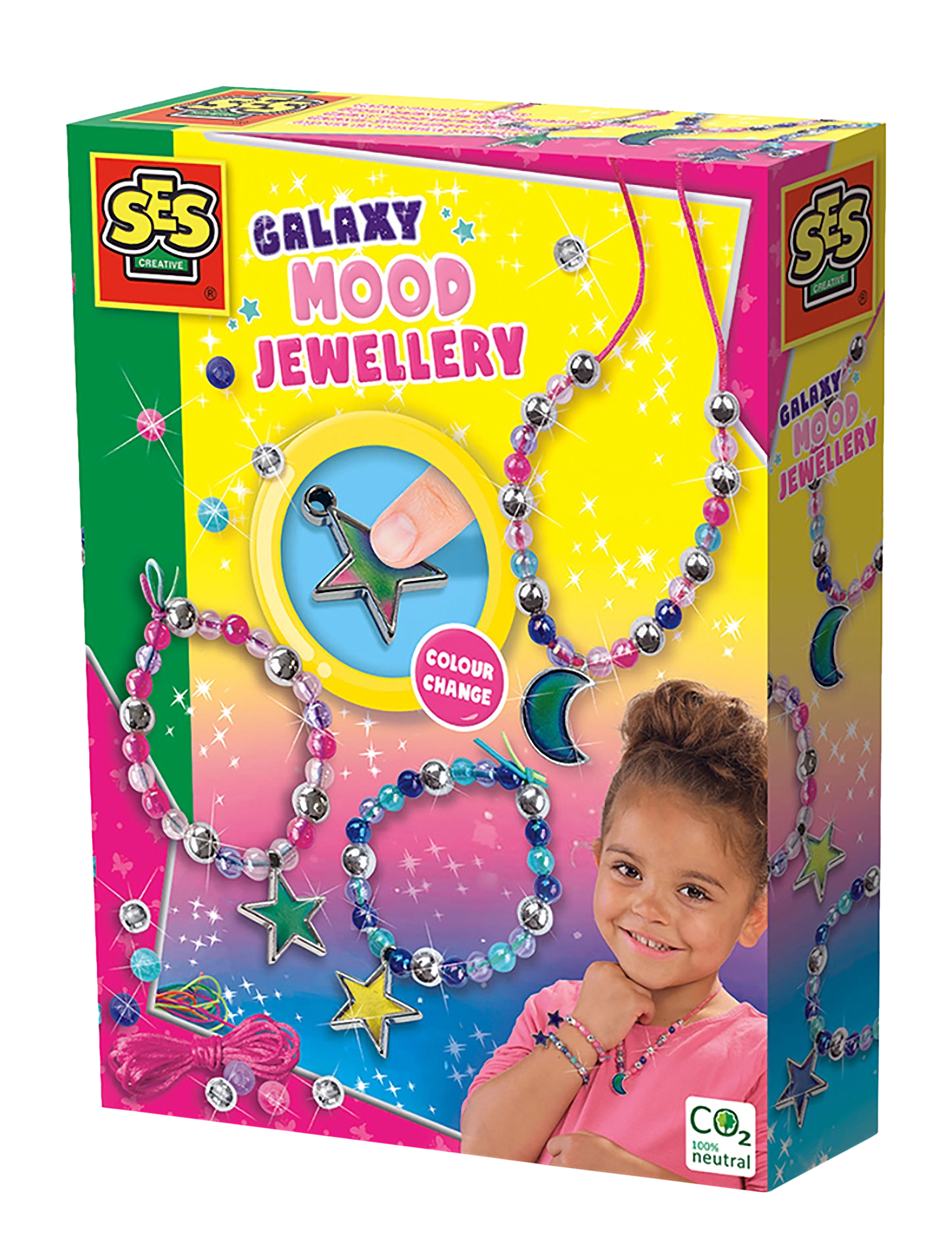 SES Creative Jewellery Galaxy Mood Charms, One Size, Craft, Mehrfarbig/gemustert - Craft Sets, Kinder