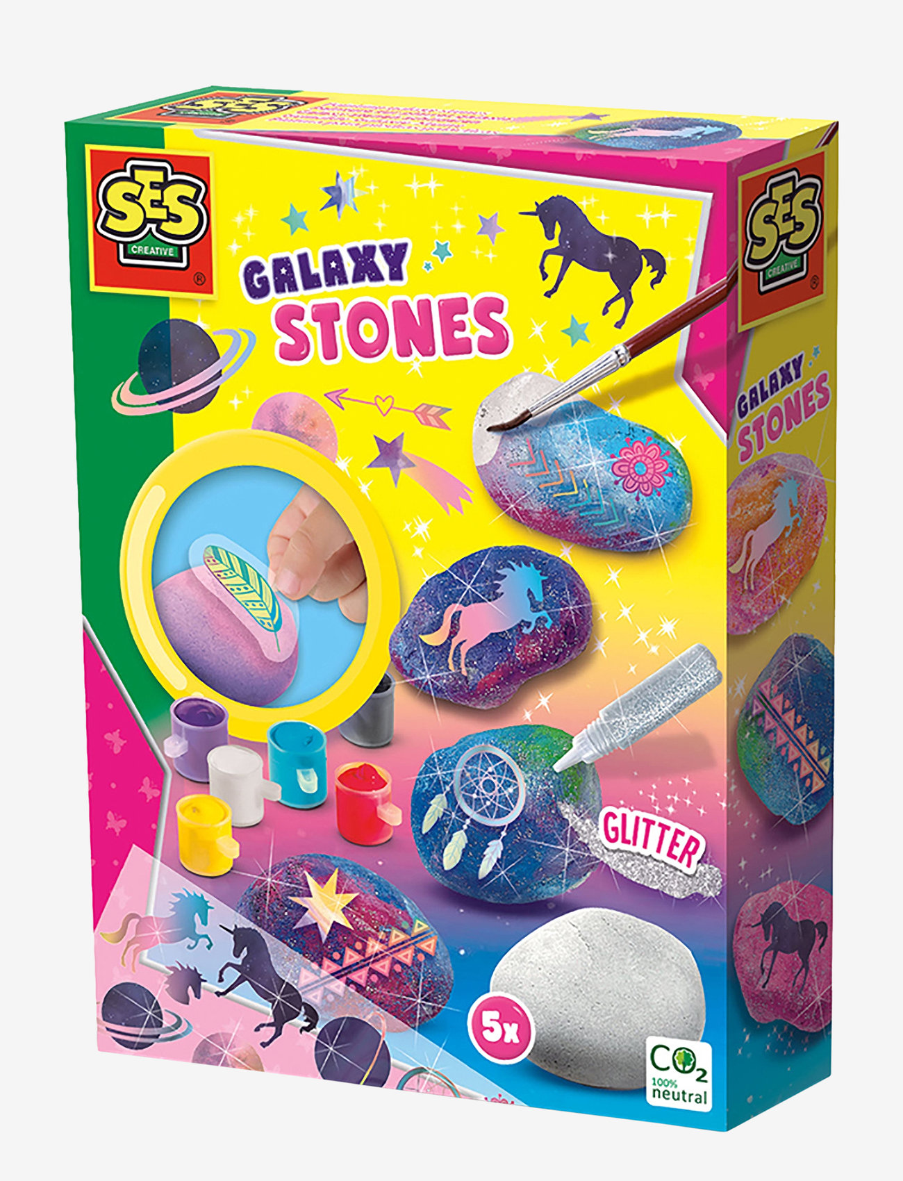 SES Creative - Painting Stones - Galaxy - pysselset - multi - 0
