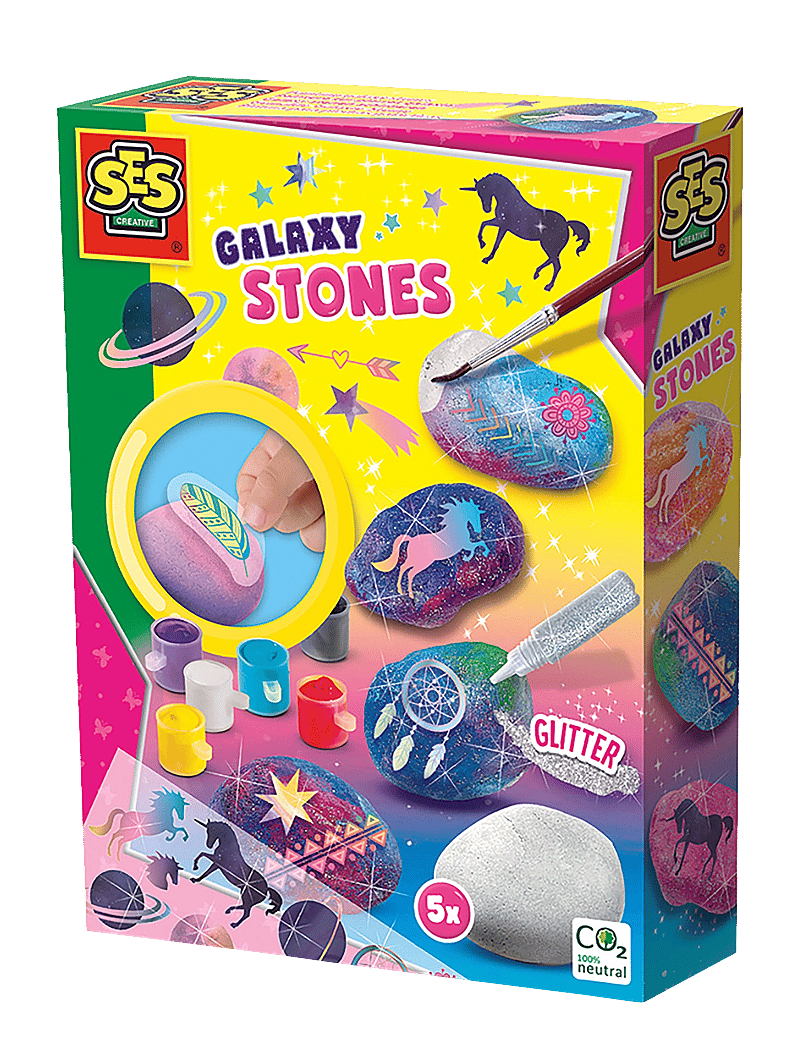 SES Creative - Painting Stones - Galaxy - käsitöökomplekt - multi - 0