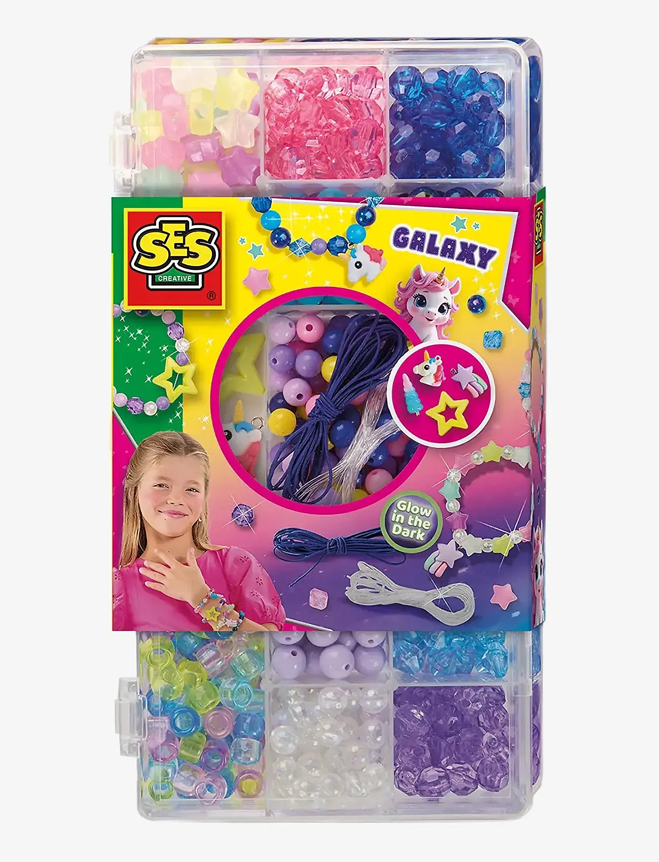 SES Creative - Jewellery - Galaxy Beads Set - kreasæt - multi - 1