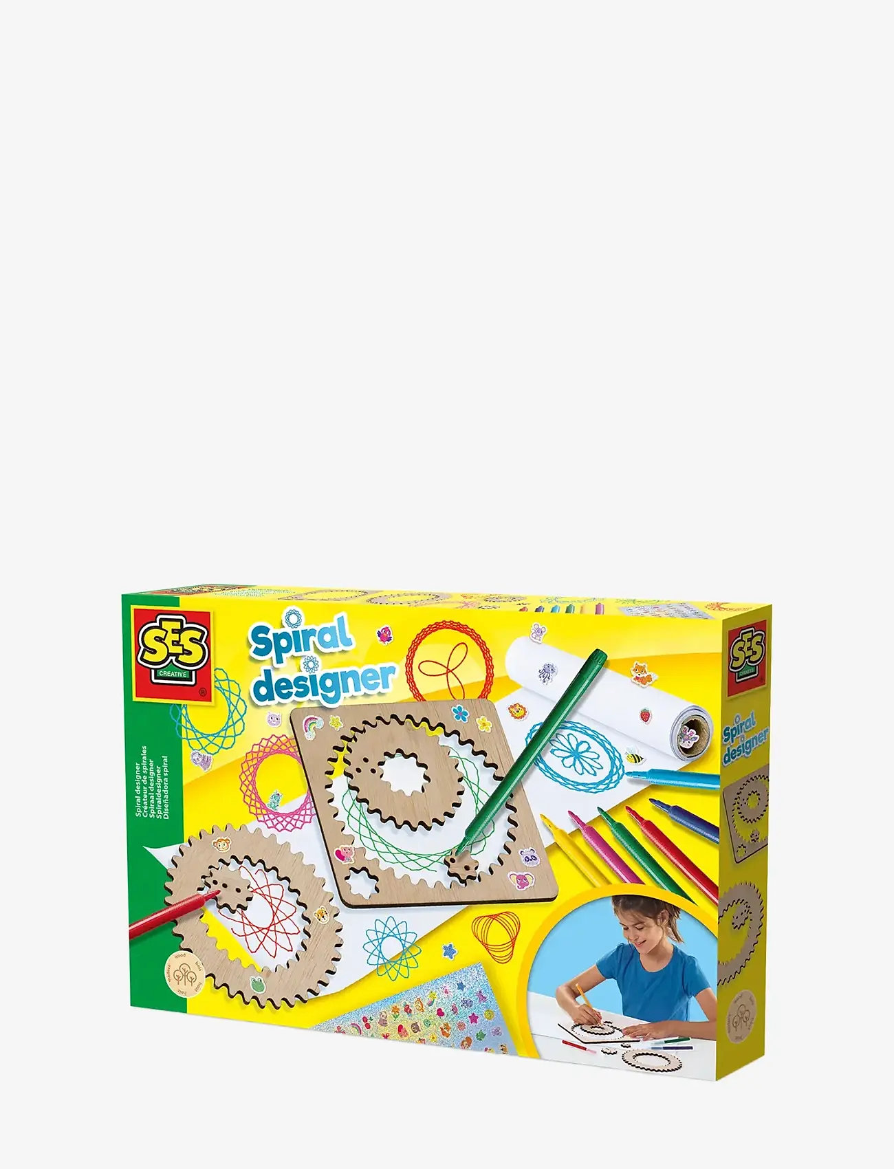 SES Creative - Spiral Designer Set - Wooden Wheels - bastelset - nature - 0