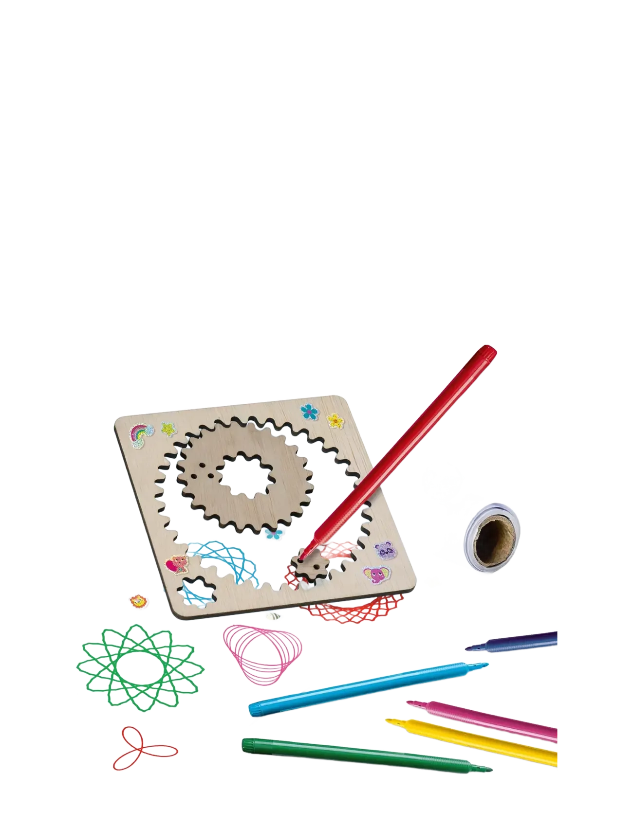 SES Creative - Spiral Designer Set - Wooden Wheels - askartelusetit - nature - 2