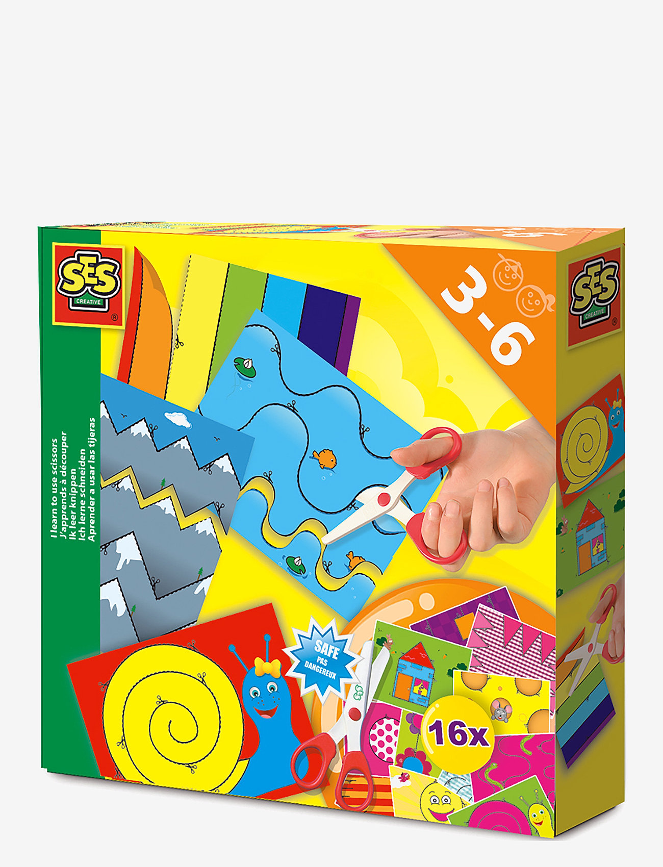 SES Creative - I learn to use scissors - käsitöökomplekt - multi - 0