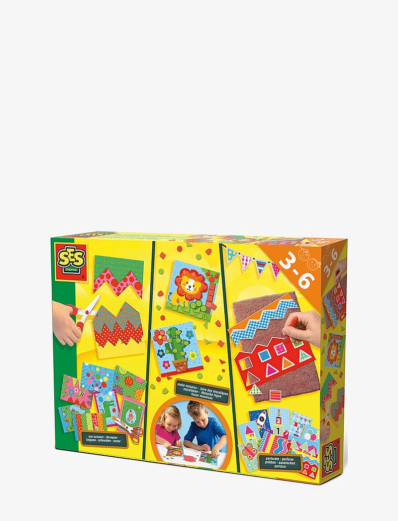 SES Creative - I learn to use scissors - mosaics & perforate - bastelset - multi - 0