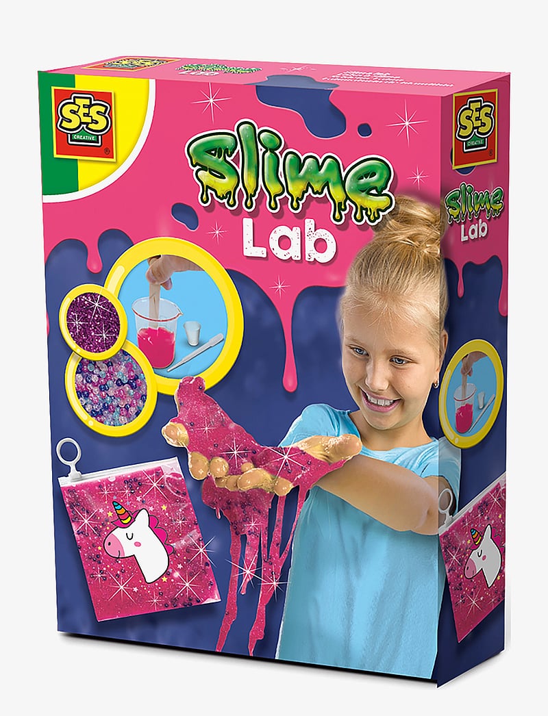 SES Creative - Slime lab - Unicorn - bastelset - pink - 0
