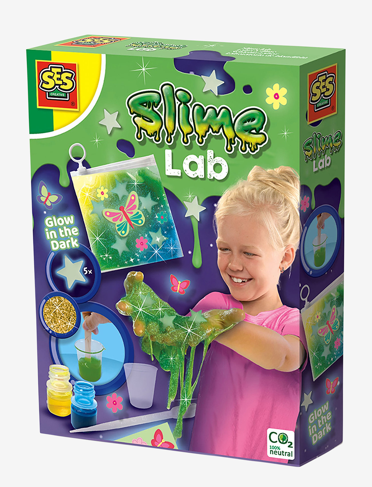 SES Creative - Slime - Glow in the Dark Lab - bastelset - multi - 0