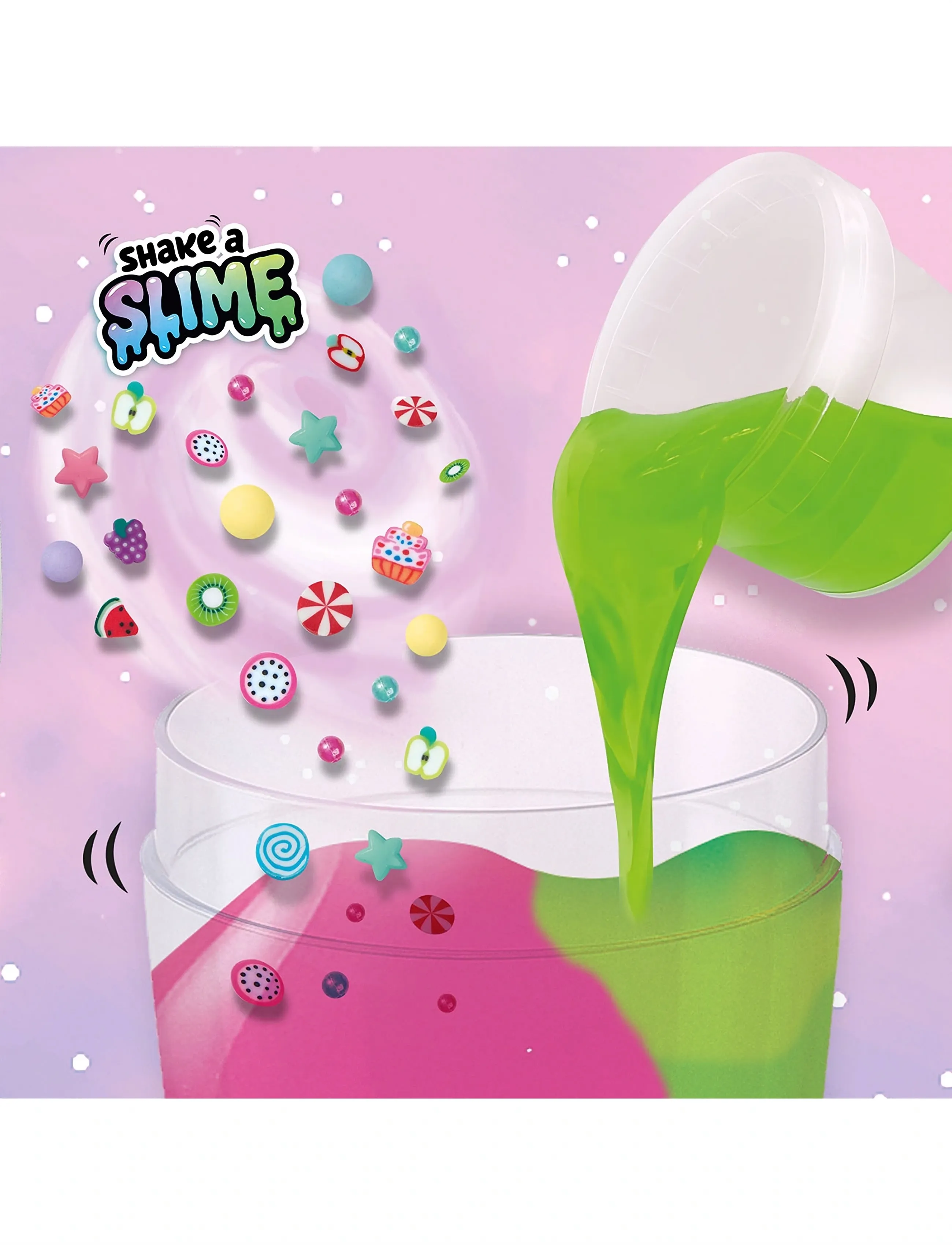 SES Creative Shake-A-Slime Juicy Studio, One Size, Craft, Mehrfarbig/gemustert - Slime, Kinder