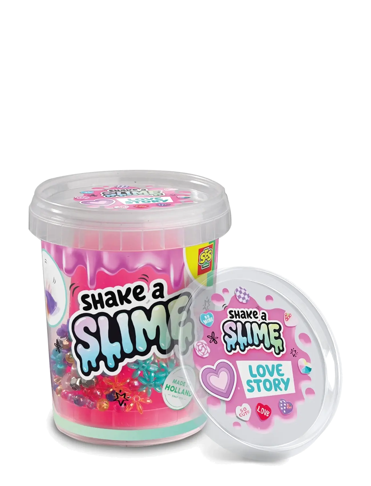SES Creative Shake-a-Slime - Love Story - Slime - PINK / pink/rose
