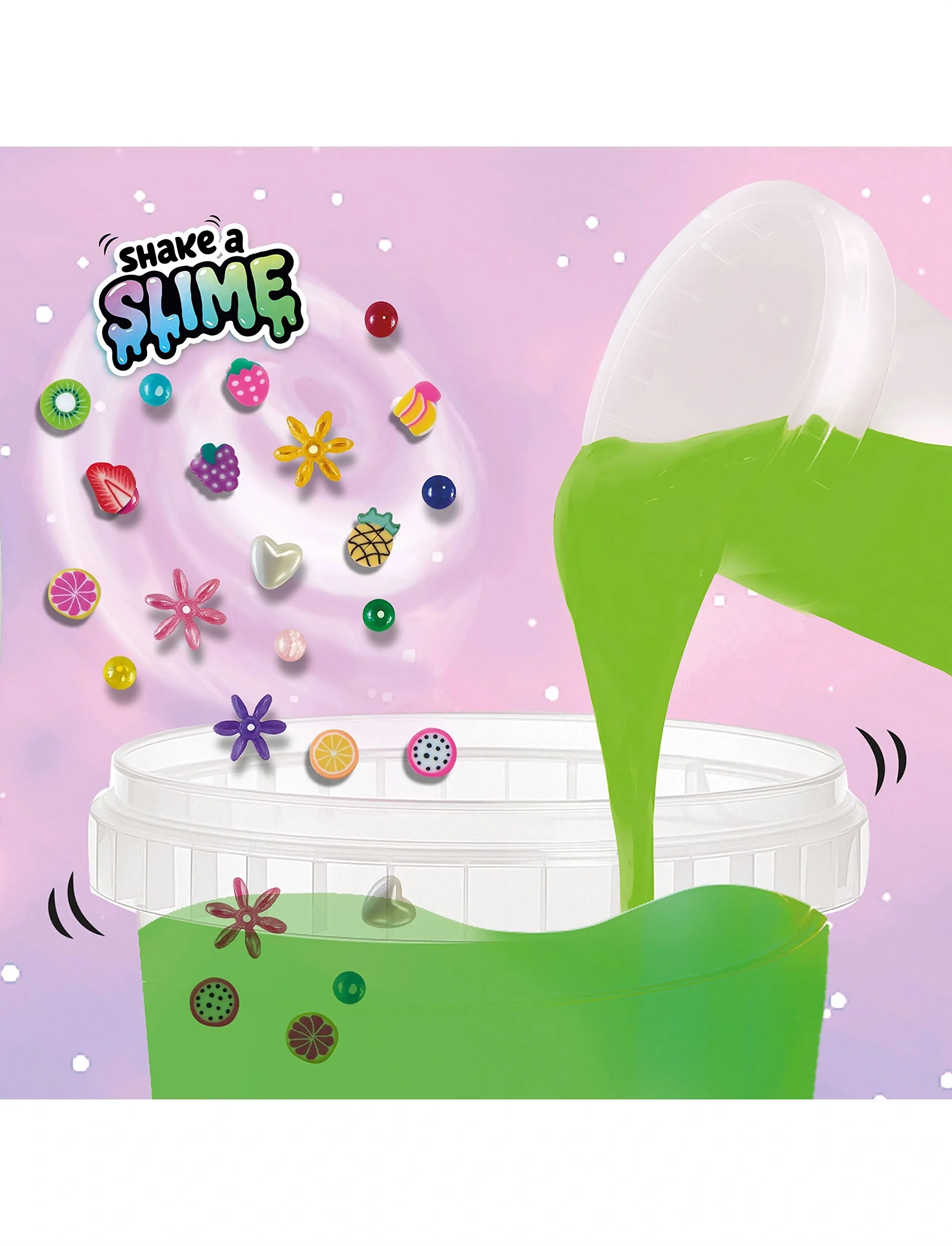 SES Creative Shake-A-Slime Fruitylicious, One Size, Craft, Grün - Slime, Kinder