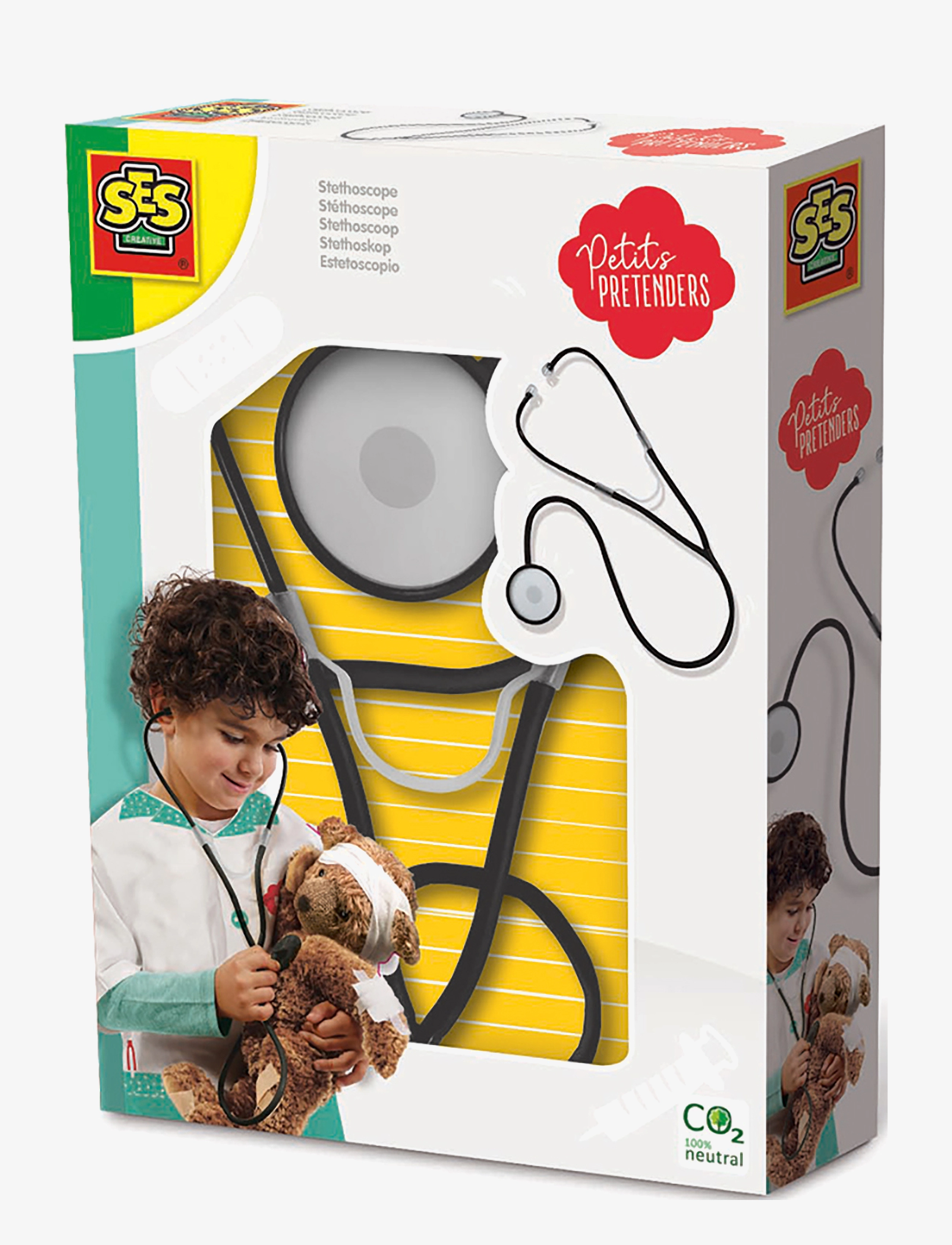SES Creative Stethoscope - Pretend Play - Weihnachtsgeschenke - BLACK / black