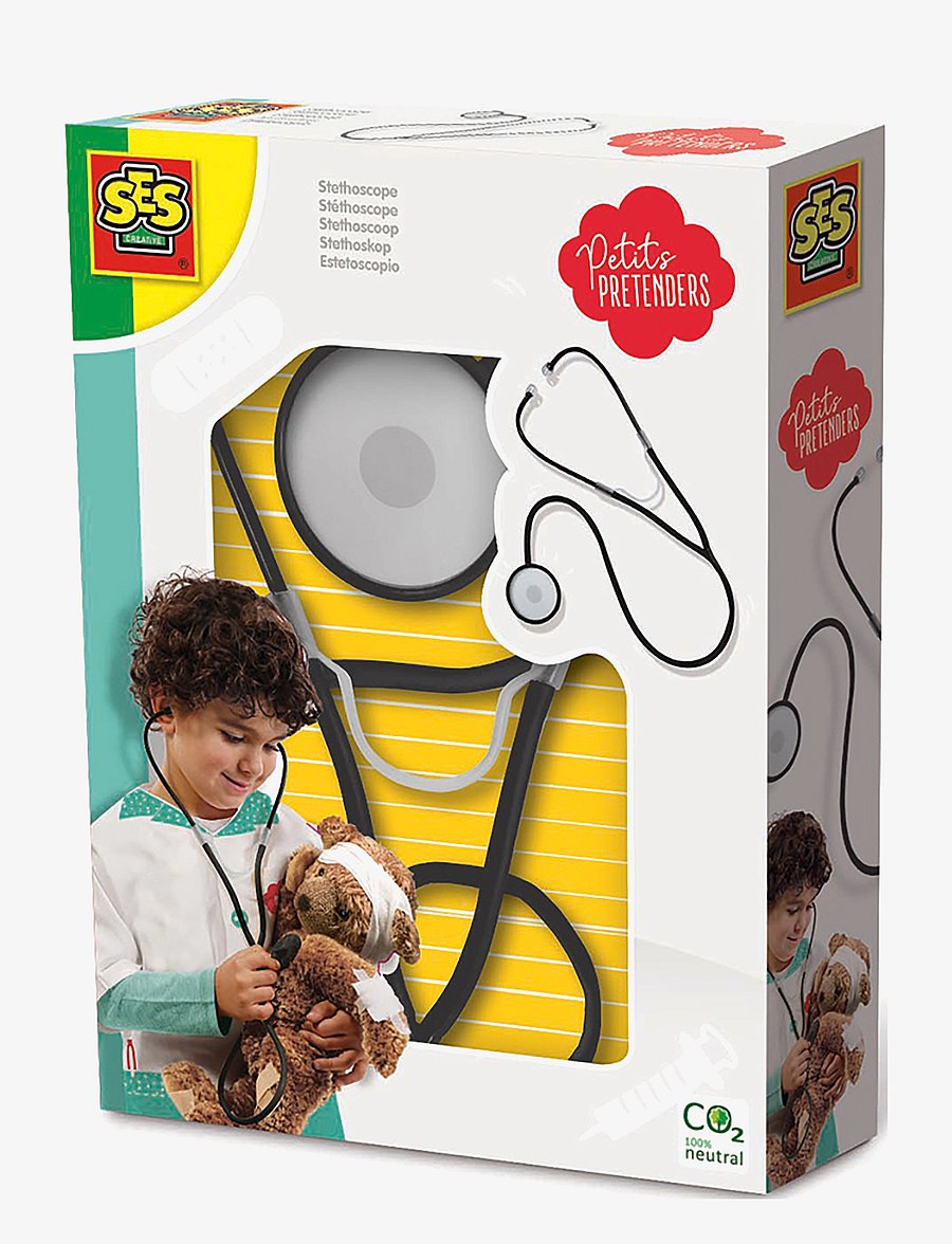 SES Creative - Stethoscope - Pretend Play - kinder-arztkoffer - black - 1