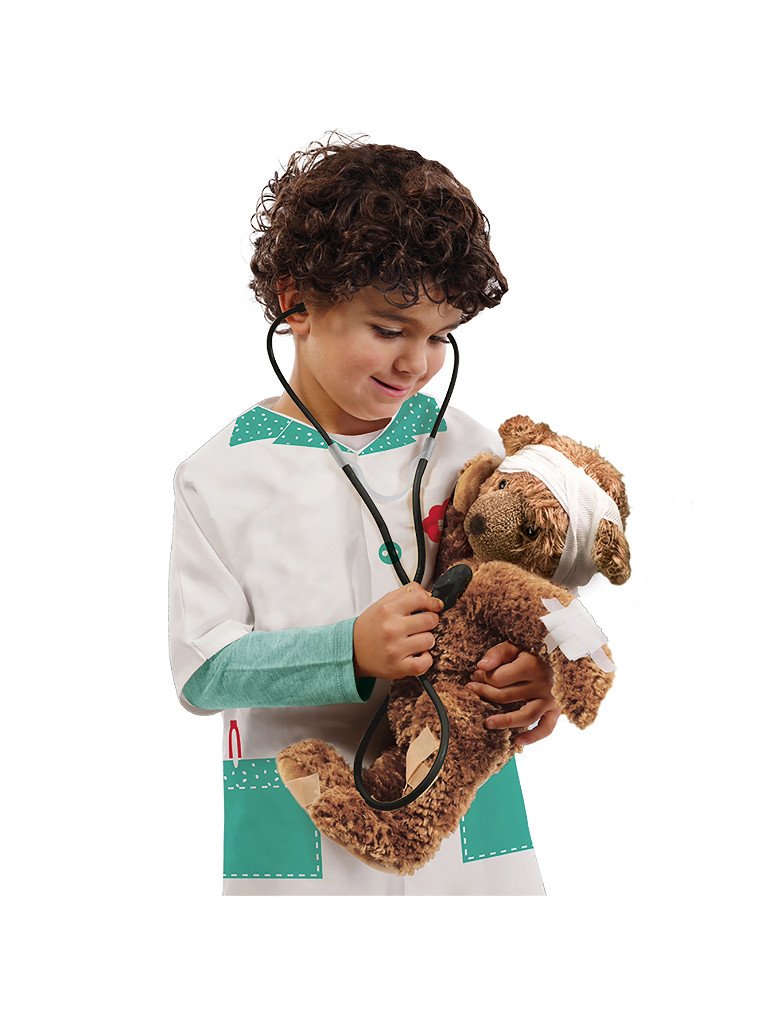 SES Creative Stethoscope Pretend Play, One Size, Role Schwarz - Kids Doctor Kit, Kinder