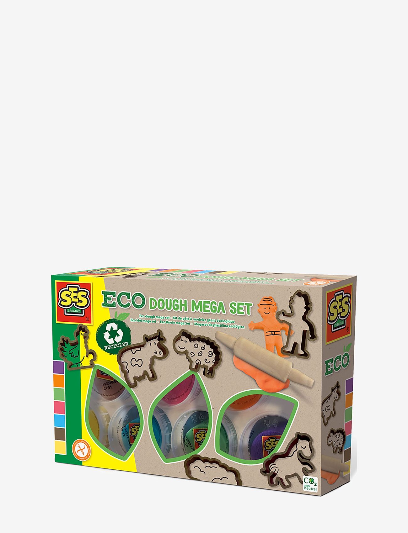 SES Creative - Dough mega set (7x90gr with tools) - multi - 0