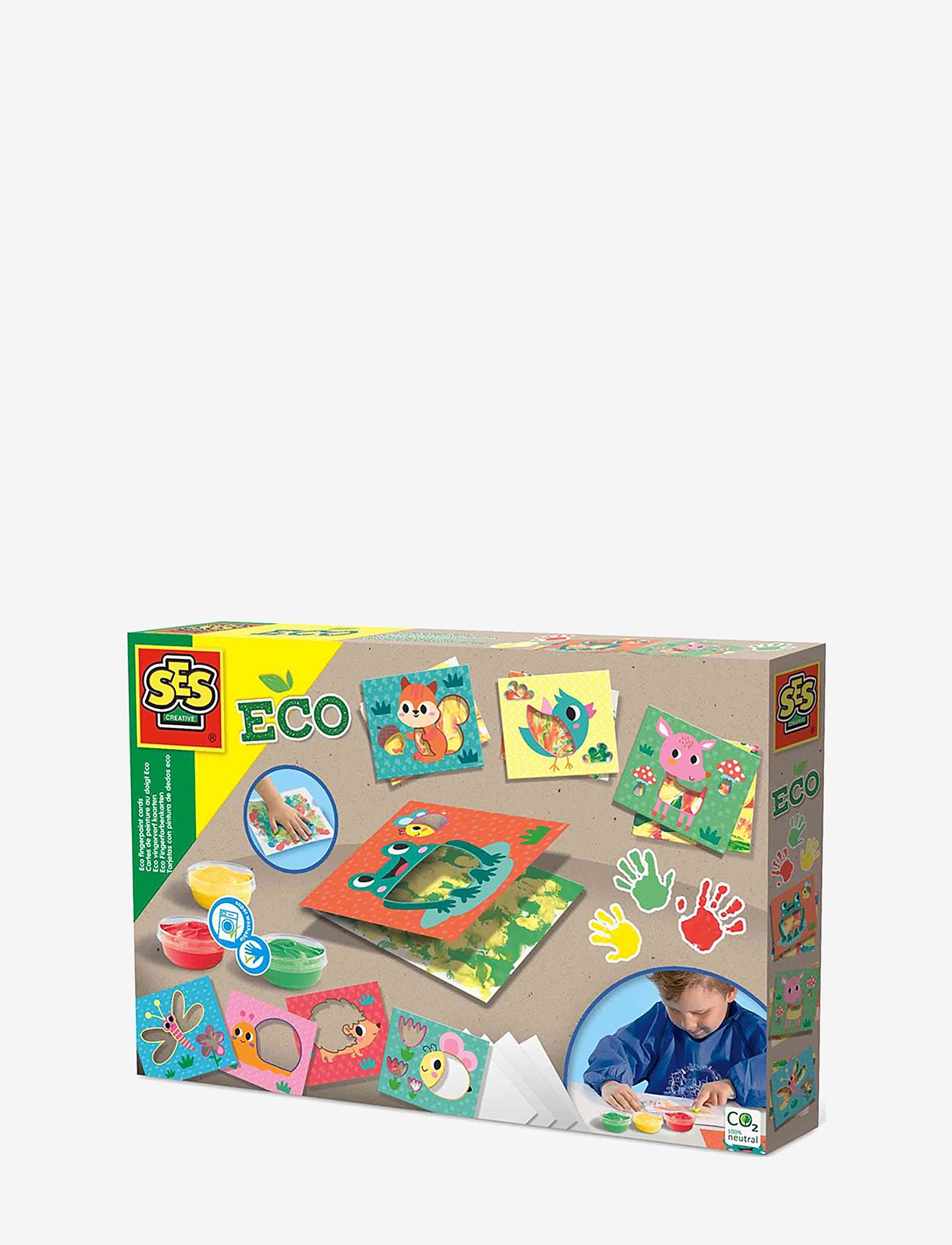 SES Creative - Fingerpaint Cards - kreasæt - multi - 0