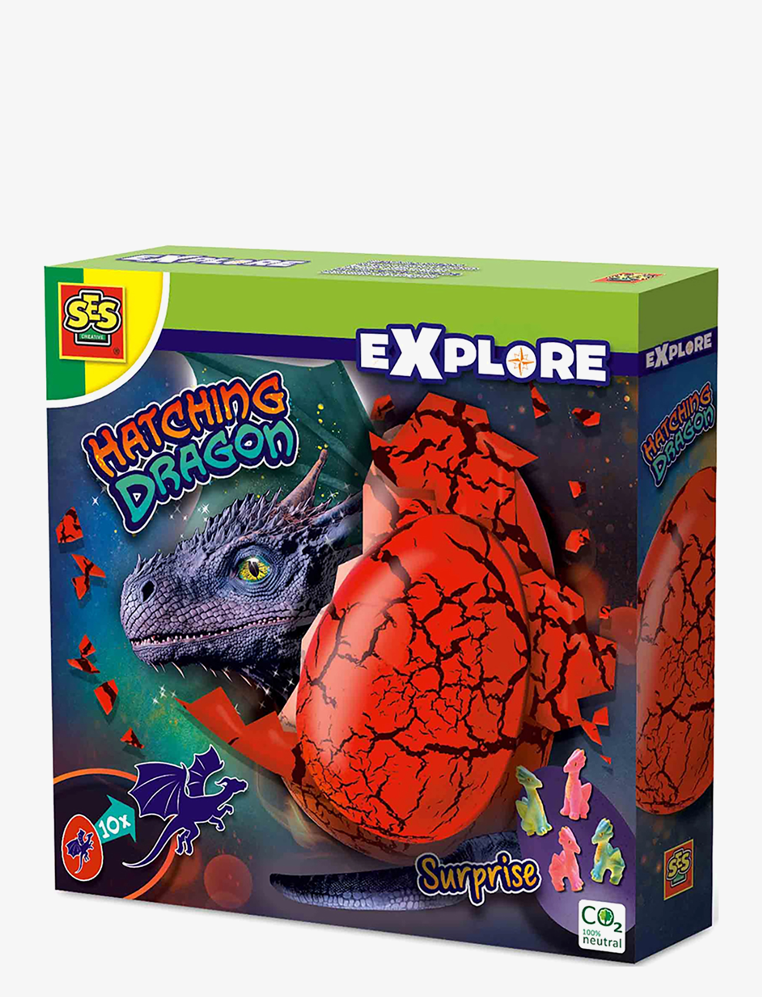 SES Creative Hatching Dragon Egg, One Size, Red, Interaktive Dyr Og Robotter > Interaktive Dyr, Børn