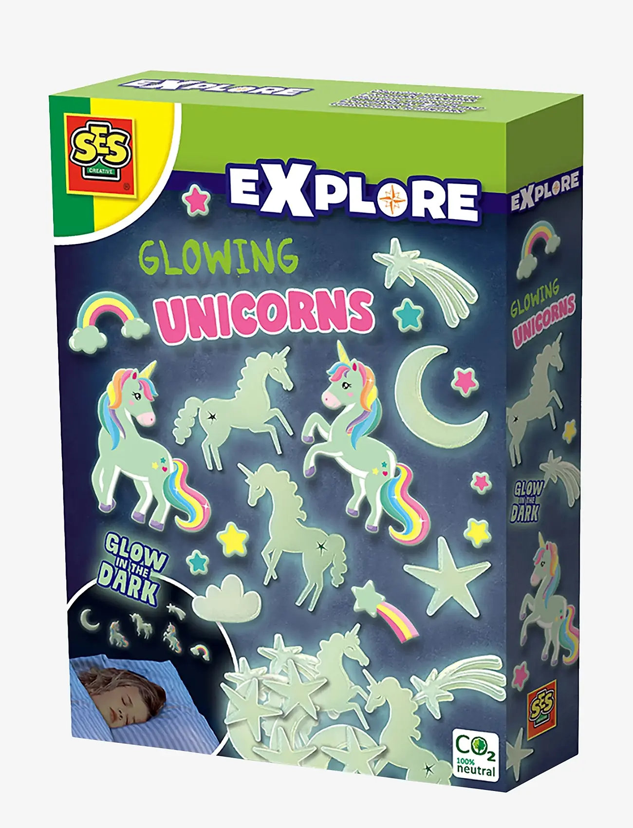 SES Creative - Glowing Unicorns - white - 0