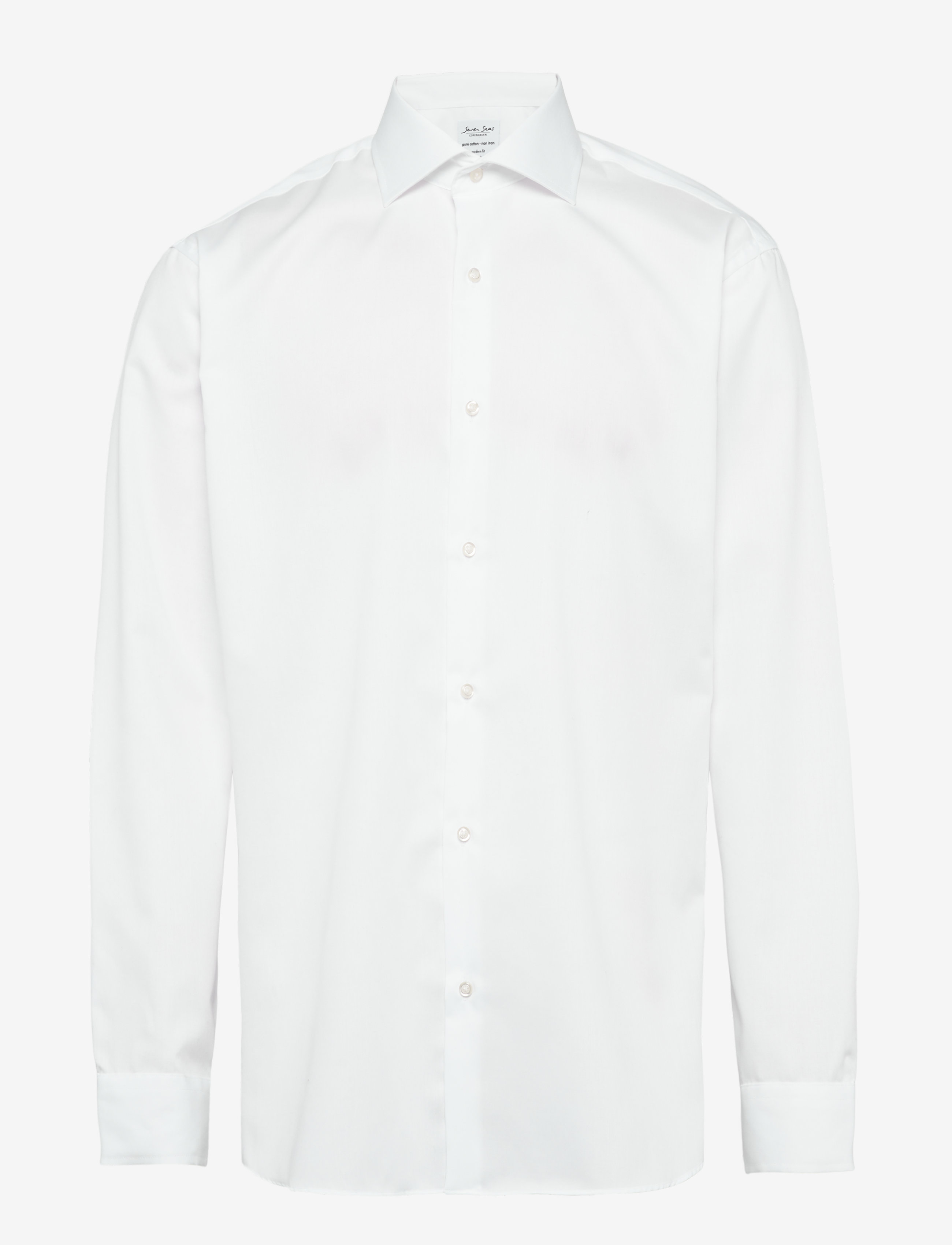 SEVEN SEAS COPENHAGEN Seven Seas Fine Twill | Modern Weiß - L - Herren