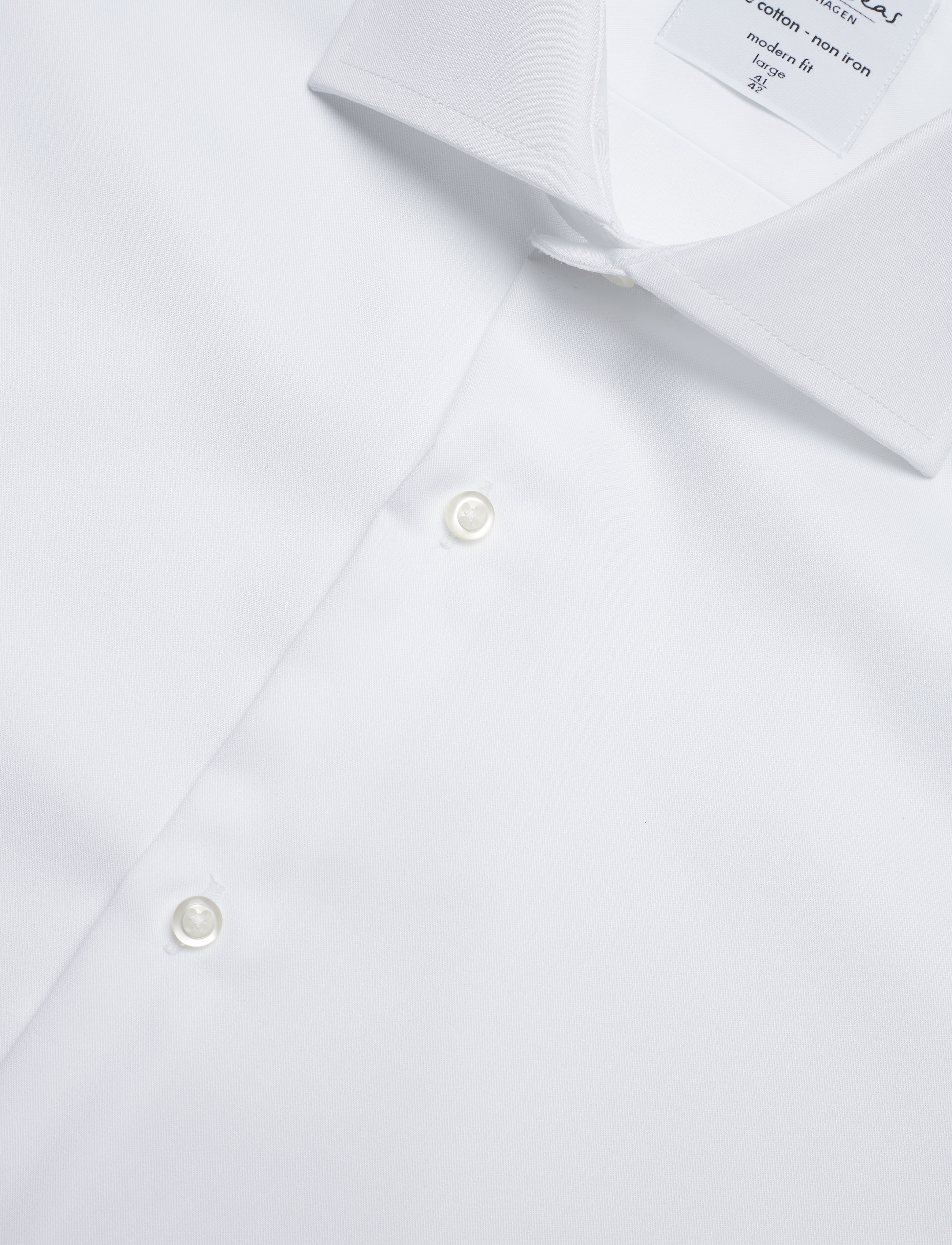 Seven Seas Copenhagen - SEVEN SEAS Fine Twill | modern - formelle skjorter - white - 4