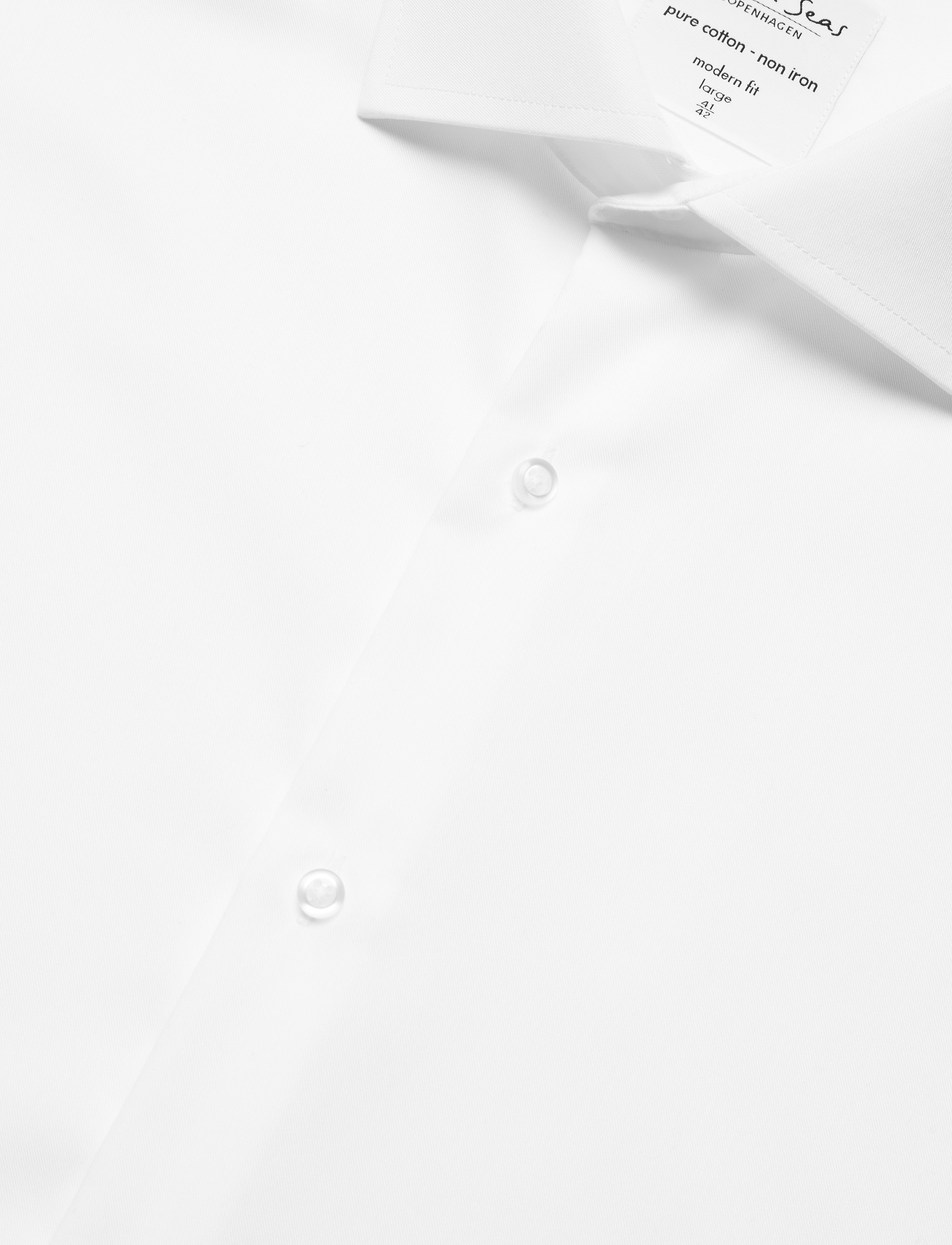 Seven Seas Copenhagen - SEVEN SEAS Fine Twill | modern - formelle skjorter - white - 3