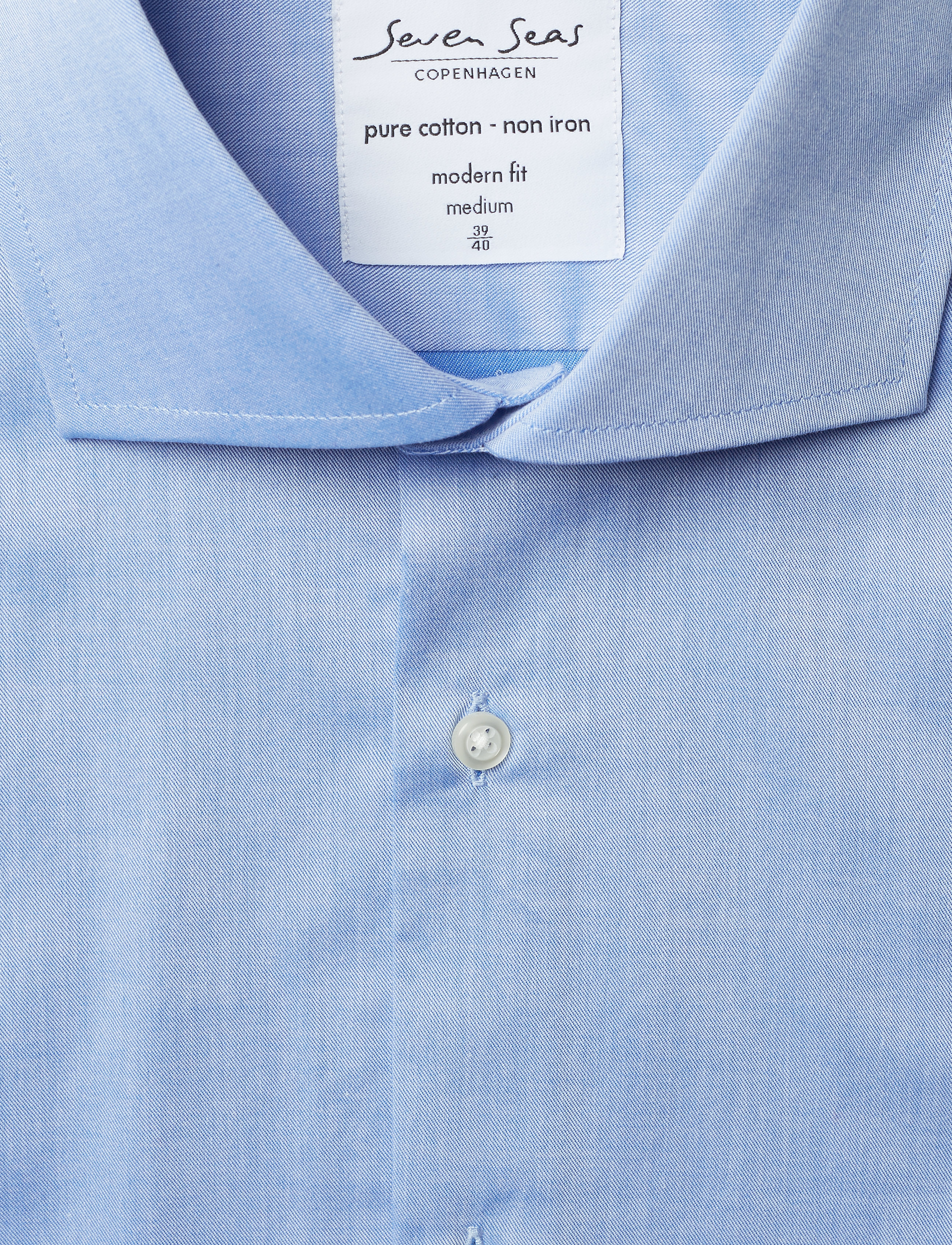 Seven Seas Copenhagen - SEVEN SEAS Fine Twill | modern - kostymskjortor - light blue - 2