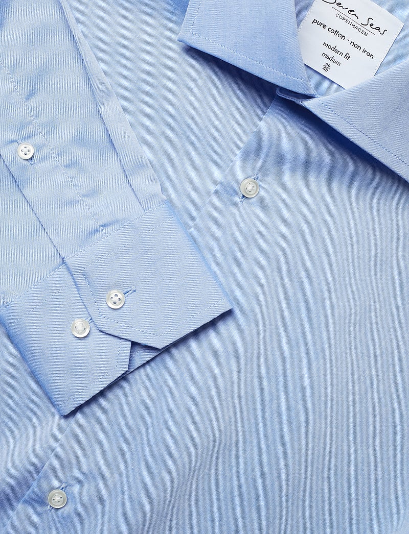 Seven Seas Copenhagen - SEVEN SEAS Fine Twill | modern - formelle skjorter - light blue - 4