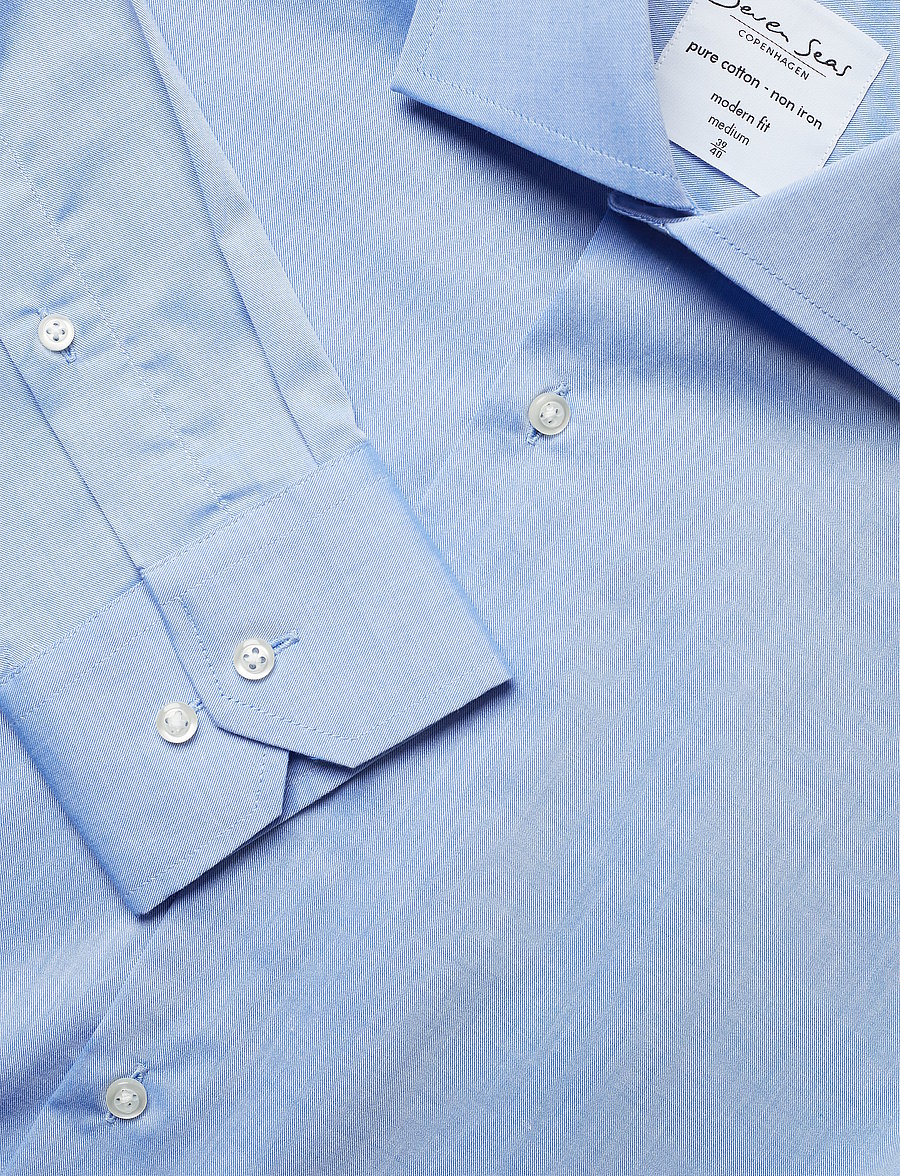 Seven Seas Copenhagen - SEVEN SEAS Fine Twill | modern - formelle hemden - light blue - 3