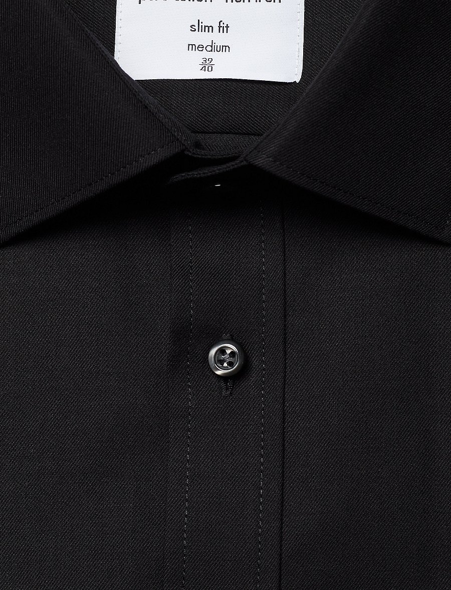 Seven Seas Copenhagen - SEVEN SEAS Fine Twill | slim - formelle skjorter - black - 2